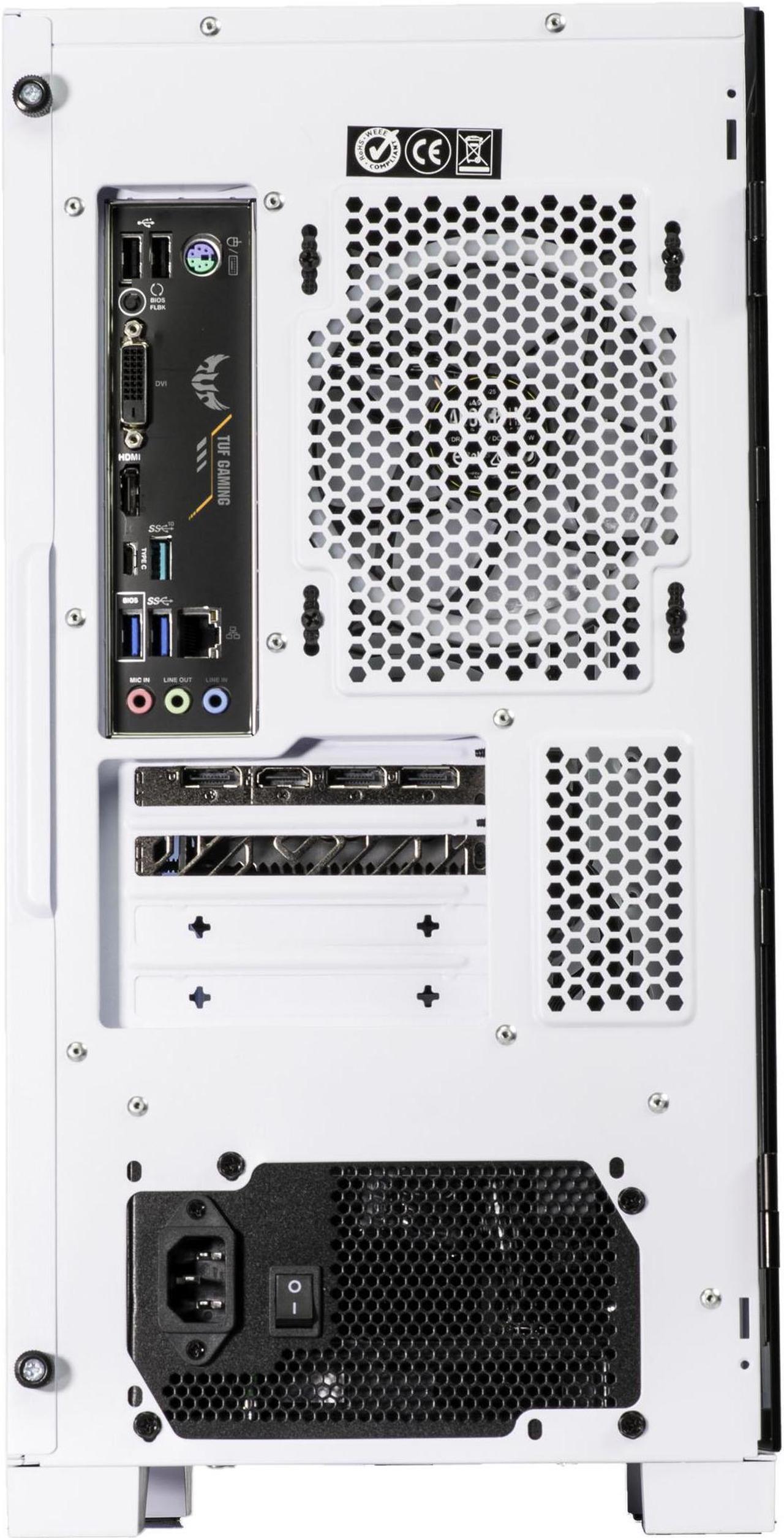 Alt view image 4 of 6 - Velztorm Nix Custom Built Gaming Desktop PC Snow White (AMD Ryzen 5 5600X 6-Core, 16GB RAM, 2TB m.2 SATA SSD, Radeon RX 6900 XT, 1xUSB 3.2, 3xUSB 3.0, 1xHDMI, Win 10 Pro)