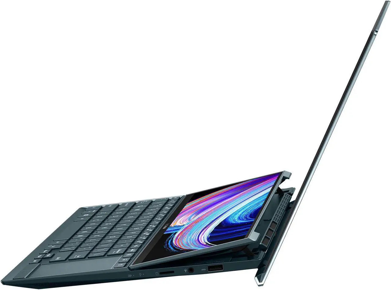 Alt view image 7 of 7 - ASUS ZenBook Duo 14 School & Business Laptop (Intel i7-1195G7 4-Core, 8GB RAM, 2TB PCIe SSD, 14.0" Touch  Full HD (1920x1080), Intel Iris Xe, Wifi, Bluetooth, Webcam, 1xHDMI, Win 10 Pro)