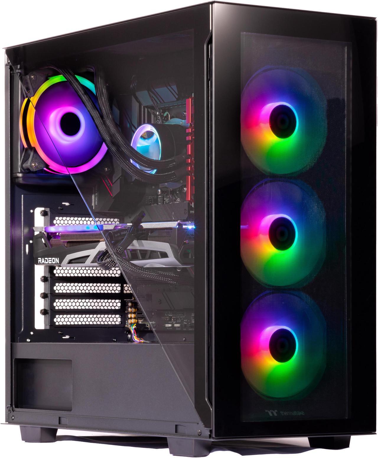 Alt view image 2 of 7 - Velztorm Black Gladio Custom Built Gaming PC (AMD Ryzen 9 5900X, 32GB RAM, 4TB PCIe SSD + 6TB HDD (3.5), Radeon RX 6900 XT, Wifi, 1xUSB 3.2, 4xUSB 3.1, 2xUSB 3.0, 1xHDMI, Win 10 Pro)
