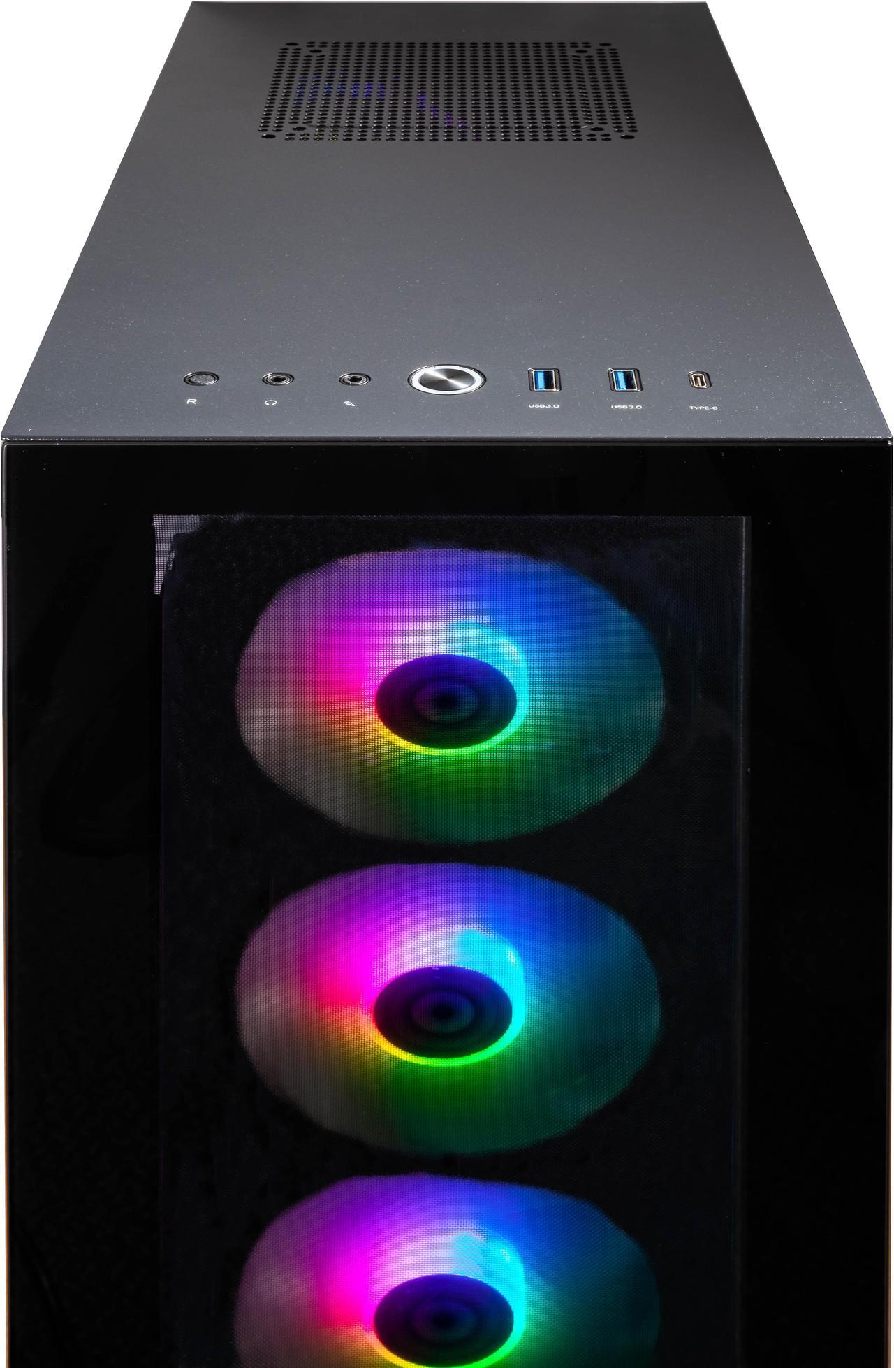 Alt view image 5 of 7 - Velztorm Black Gladio Custom Built Gaming PC (AMD Ryzen 9 5900X, 32GB RAM, 4TB PCIe SSD + 6TB HDD (3.5), Radeon RX 6900 XT, Wifi, 1xUSB 3.2, 4xUSB 3.1, 2xUSB 3.0, 1xHDMI, Win 10 Pro)