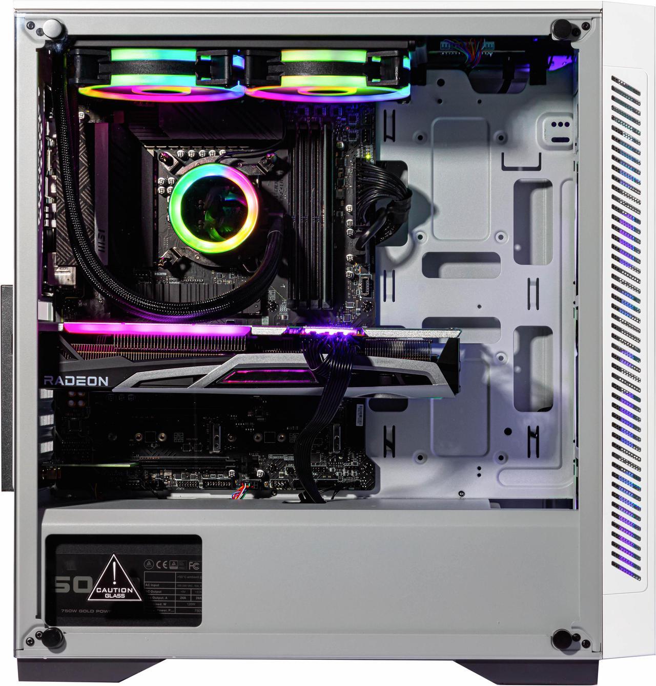 Alt view image 4 of 7 - Velztorm Novux 12th Gen CTO Gaming Desktop Liquid-Cooled (Intel i5-12600K (Alder Lake) 10-Core, Radeon RX 6900 XT, 64GB DDR5 4800MHz RAM, 4TB PCIe SSD+6TB  HDD, WiFi, RGB Fans, 750W PSU, Win10H)
