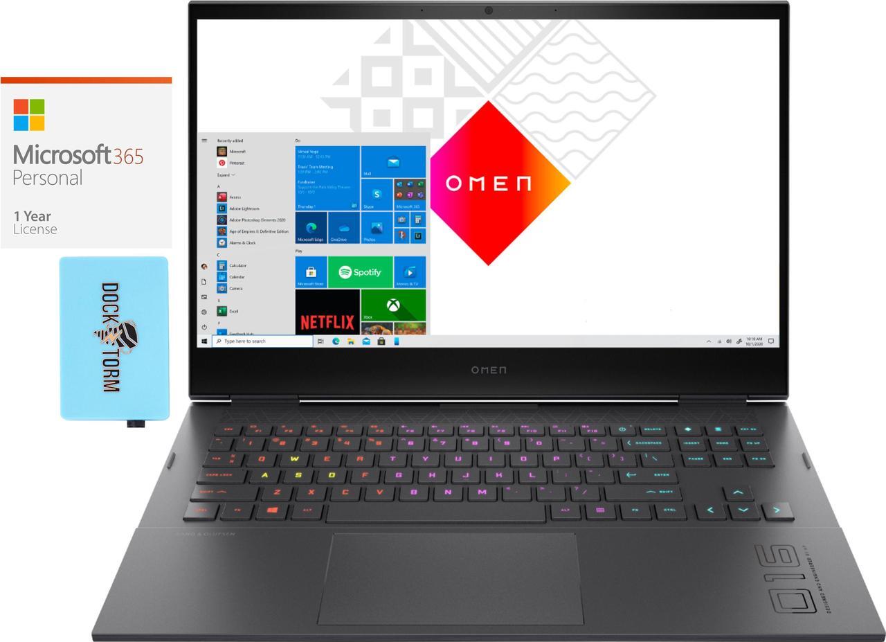 Main image of HP OMEN 16  Gaming & Entertainment Laptop (AMD Ryzen 7 5800H 8-Core, 64GB RAM, 512GB PCIe SSD, 16.1" Full HD (1920x1080), NVIDIA GeForce RTX 3050 Ti, Win 11 Pro) with Microsoft 365 Personal , Hub