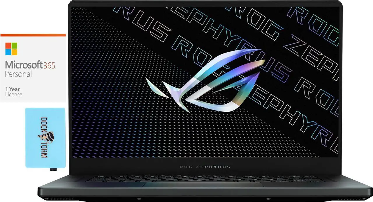 Main image of ASUS ROG Zephyrus G15 Gaming & Business Laptop (AMD Ryzen 9 5900HS 8-Core, 40GB RAM, 4TB PCIe SSD, 15.6" 2K Quad HD (2560x1440), Win 10 Pro) with Microsoft 365 Personal , Hub