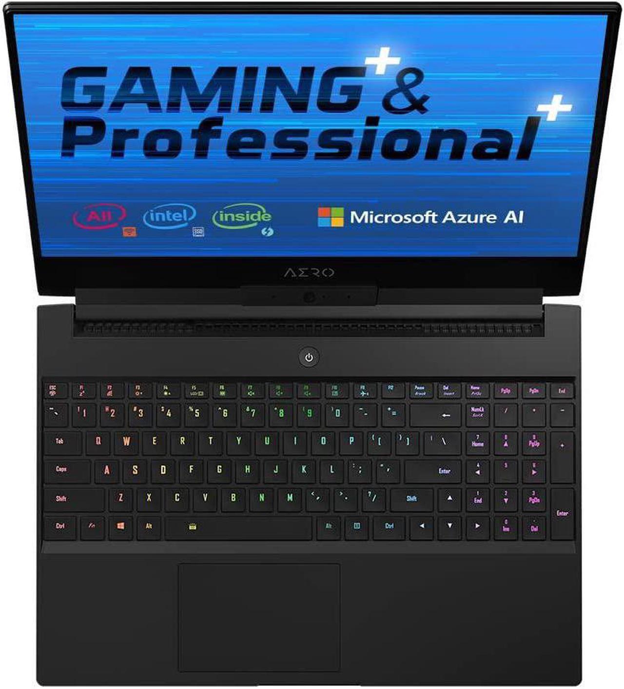 Alt view image 5 of 5 - Gigabyte AERO 15 Classic XA-F74ADP Gaming Laptop (Intel i7-9750H 6-Core, 15.6" 240Hz Full HD (1920x1080), NVIDIA RTX 2070, 16GB RAM, 2TB PCIe SSD, Backlit KB, Wifi, HDMI, Webcam, Win 10 Pro)