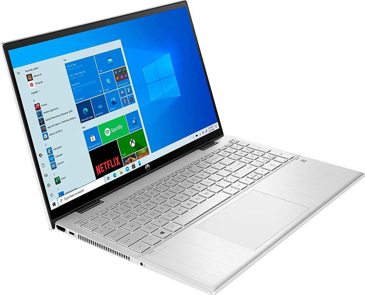 Alt view image 2 of 6 - HP Pavilion x360 -15t Home & Business 2-in-1 Laptop (Intel i5-1135G7 4-Core, 15.6" 60Hz Touch Full HD (1920x1080), Intel Iris Xe, 32GB RAM, 2TB PCIe SSD, Backlit KB, Wifi, USB 3.2, Win 10 Pro)