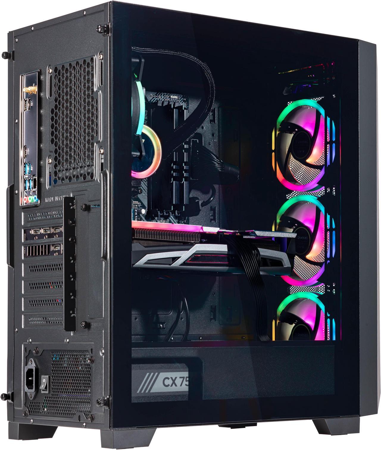 Alt view image 4 of 7 - Velztorm Pilum CTO Powerful Gaming Desktop PC Liquid-Cooled (AMD Ryzen 7 3700X 8-Core, 128GB DDR4, 4TB PCIe SSD + 6TB HDD (3.5), Radeon X 6900 XT 16GB, 120mm AIO, RGB Fans, 750W WiFi-N, Win10P)