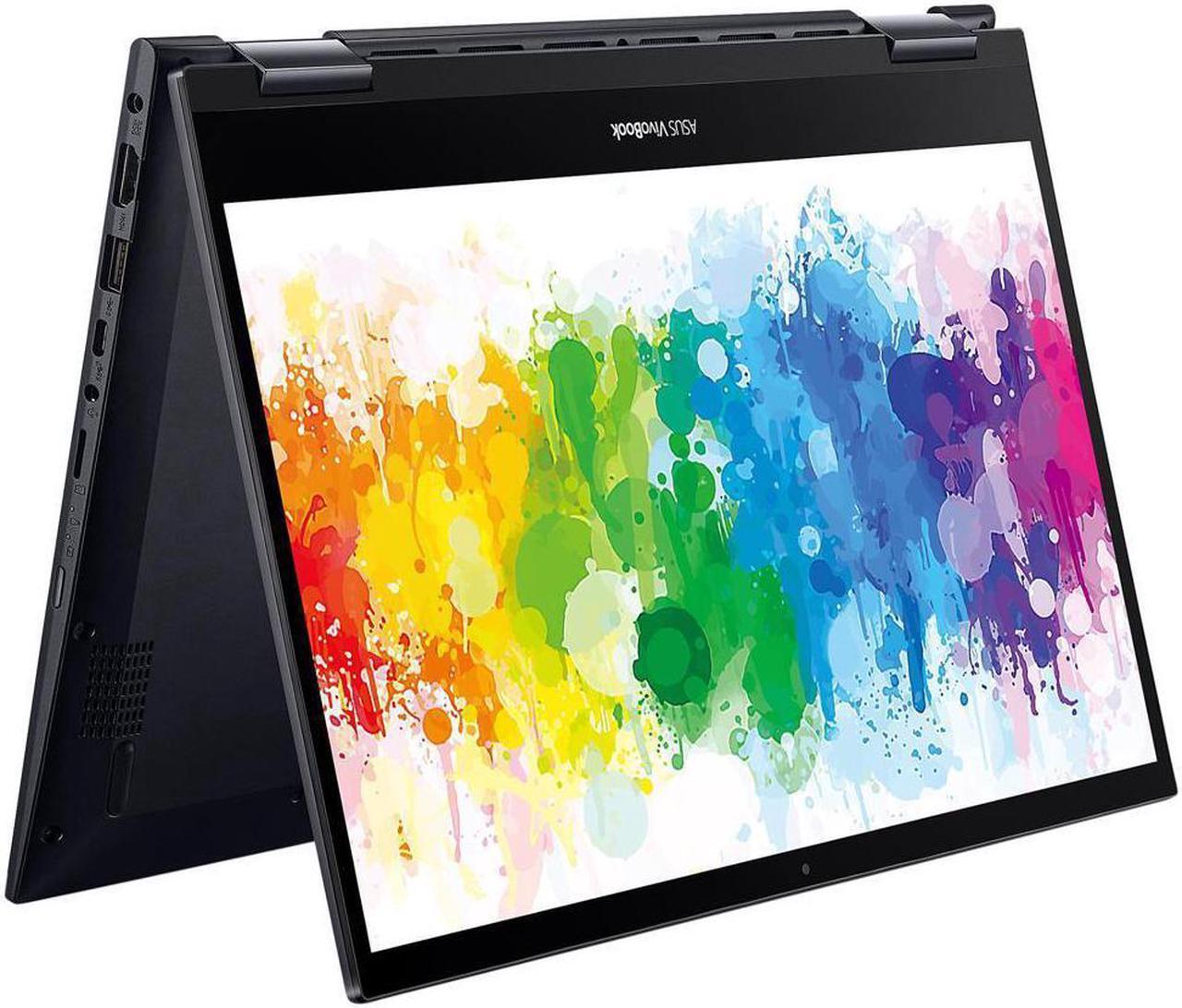 Alt view image 4 of 7 - ASUS VivoBook Flip 14 Home & Business 2-in-1 Laptop (AMD Ryzen 7 5700U 8-Core, 14.0" 60Hz Touch Full HD (1920x1080), AMD Radeon, 36GB RAM, 512GB PCIe SSD, Backlit KB, Wifi, USB 3.2, Win 10 Pro)