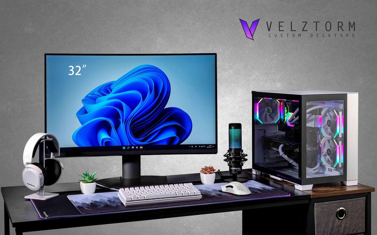 Alt view image 2 of 7 - Velztorm Mini Lux Gaming Custom Desktop (AMD Ryzen 9 5950X 16-Core, GeForce RTX 3070, 128GB RAM, 2TB PCIe SSD + 6TB  HDD, Wifi, USB 3.2, HDMI, Display Port, Win 10 Pro)