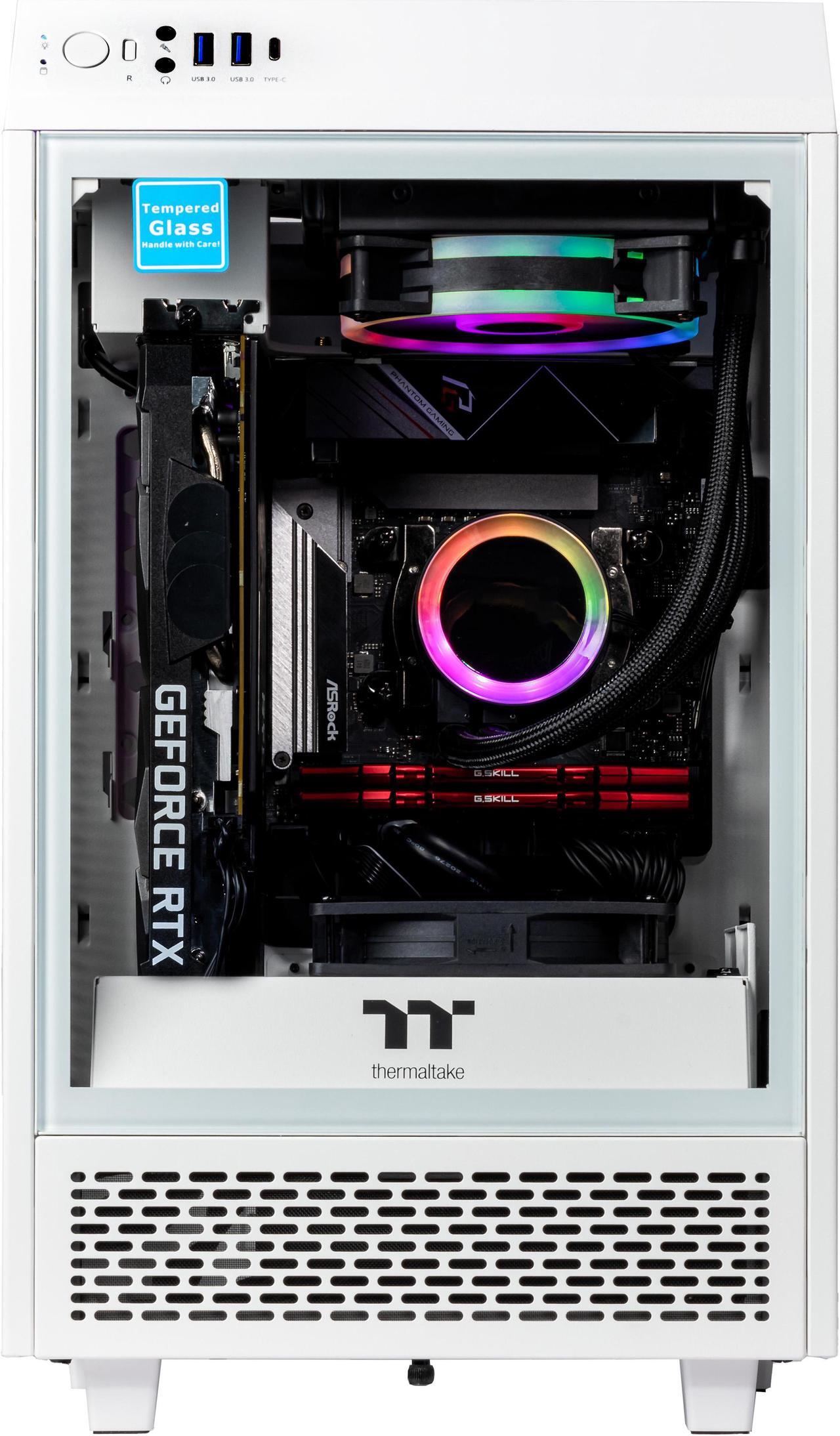 Main image of Velztorm White Vertix Gaming Custom Desktop (AMD Ryzen 9 5900X 12-Core, GeForce RTX 3050, 16GB RAM, 256GB m.2 SATA SSD + 1TB  HDD, Wifi, USB 3.2, HDMI, Bluetooth, Display Port, Win 10 Home)