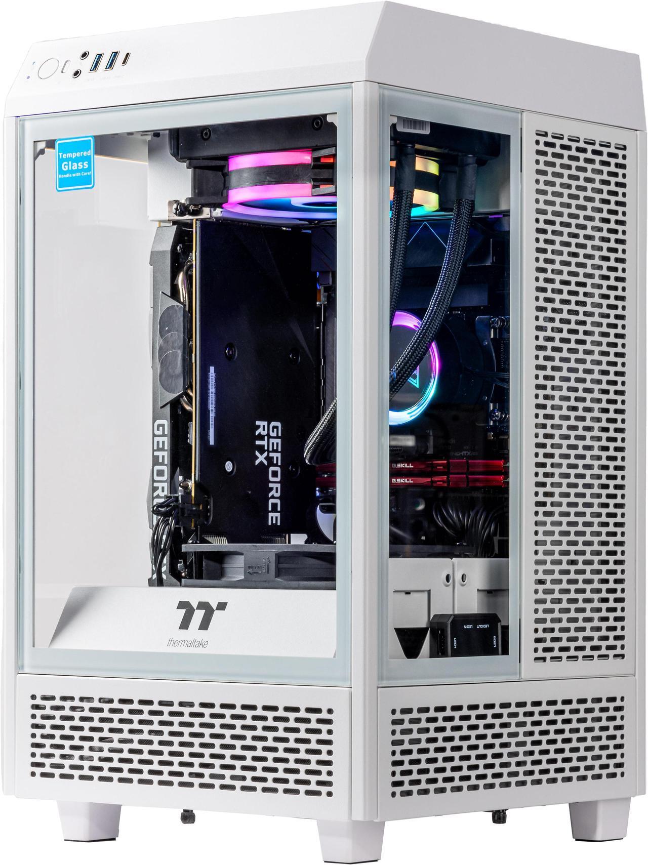 Alt view image 3 of 7 - Velztorm White Vertix Gaming Custom Desktop (AMD Ryzen 9 5900X 12-Core, GeForce RTX 3050, 16GB RAM, 256GB m.2 SATA SSD + 1TB  HDD, Wifi, USB 3.2, HDMI, Bluetooth, Display Port, Win 10 Home)