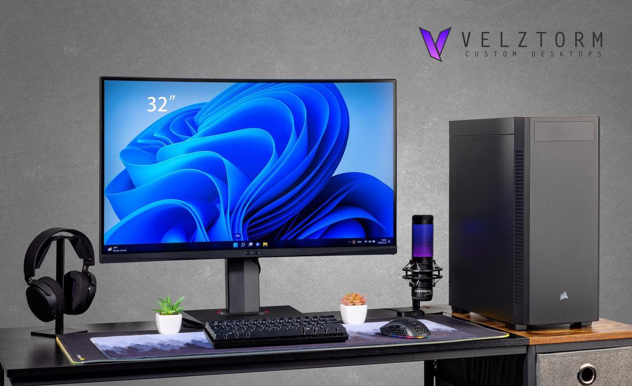 Alt view image 2 of 7 - Velztorm Pallidux Workstation Business Desktop PC (Intel i5-12400 (Alder Lake) 6-Core, GeForce GTX 1660 Super 6GB, 16GB DDR4, 1TB PCIe SSD + 1TB HDD (3.5), AC WiFi, BT 5.1, Win10Pro) VELZ0055