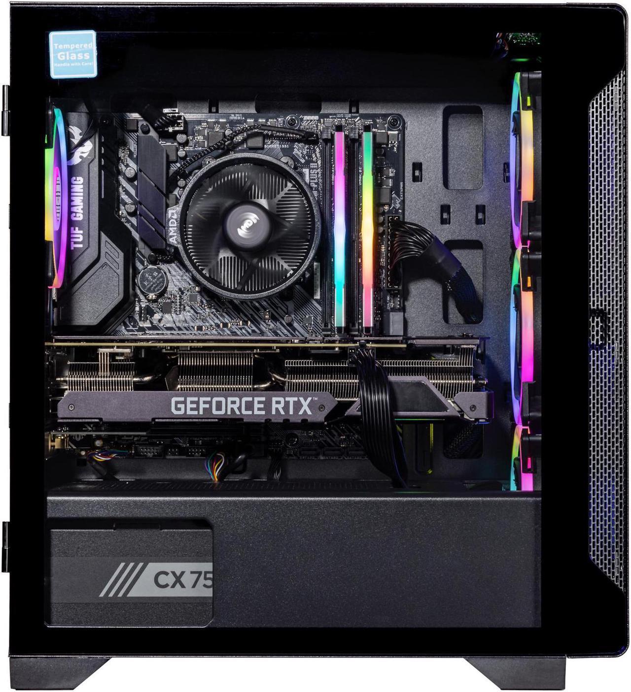 Alt view image 3 of 7 - Velztorm Erebix Custom Built Gaming Desktop PC (AMD Ryzen 3 3100 4-Core, GeForce GTX 1660 Super 6GB, 16GB DDR4, 1TB PCIe SSD + 1TB HDD (3.5), 750W PSU, WiFi, USB 3.2, HDMI, Win 10 Home) VELZ0056