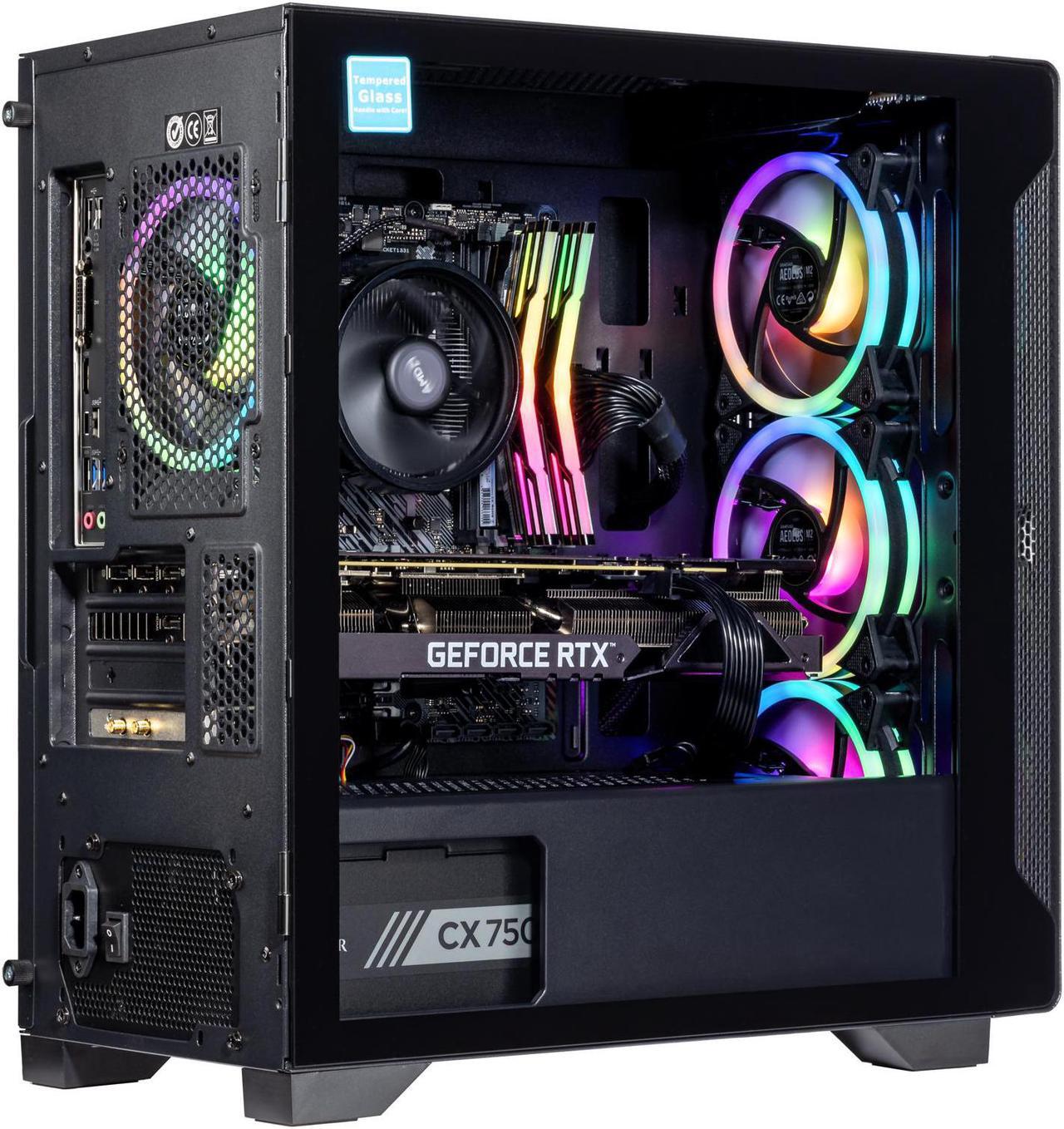 Alt view image 4 of 7 - Velztorm Erebix Custom Built Gaming Desktop PC (AMD Ryzen 3 3100 4-Core, GeForce GTX 1660 Super 6GB, 16GB DDR4, 1TB PCIe SSD + 1TB HDD (3.5), 750W PSU, WiFi, USB 3.2, HDMI, Win 10 Home) VELZ0056