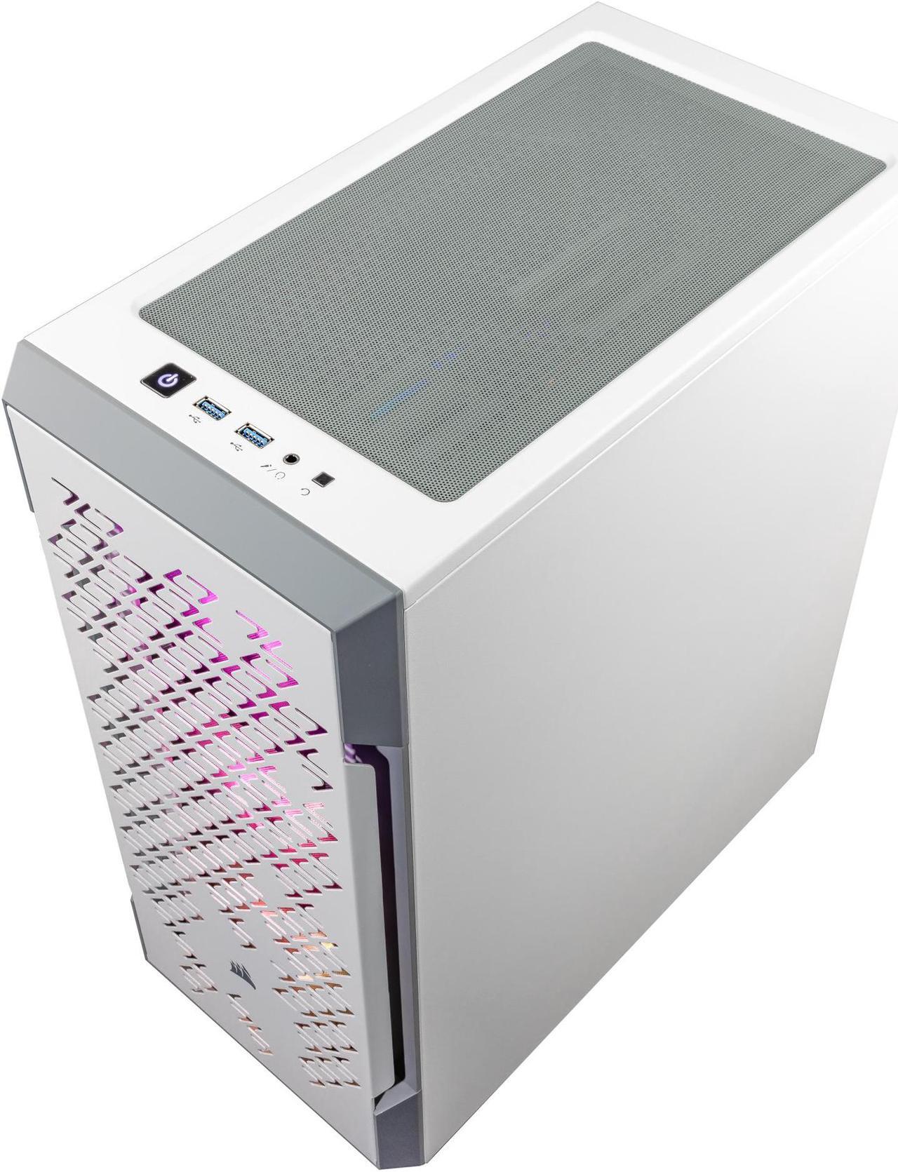 Alt view image 6 of 7 - Velztorm White Fultix Custom Built Gaming Desktop PC (AMD Ryzen 5-5500, GeForce GTX 1660 Super, 64GB DDR4, 1TB PCIe SSD, RGB Fans, 750W PSU, WiFi 5, Bluetooth 4.2, RJ-45, HDMI, Win 10 Pro)