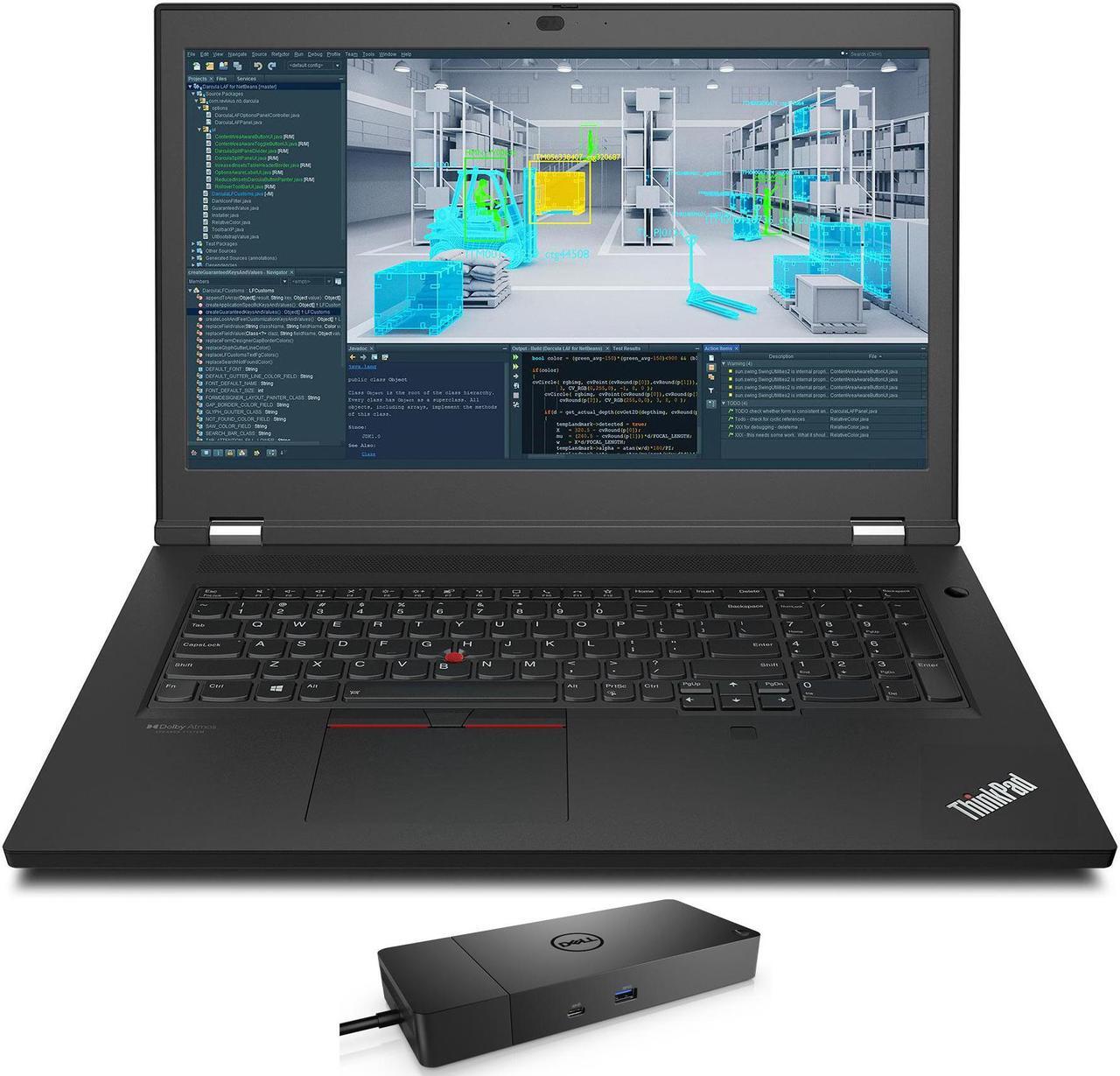 Main image of Lenovo ThinkPad P17 Gen 2 Workstation Laptop (Intel i7-11800H 8-Core, 17.3" 60Hz 4K Ultra HD (3840x2160), NVIDIA RTX A2000, 16GB RAM, 2TB PCIe SSD, Backlit KB, Wifi, Win 10 Pro) with WD19S 180W Dock