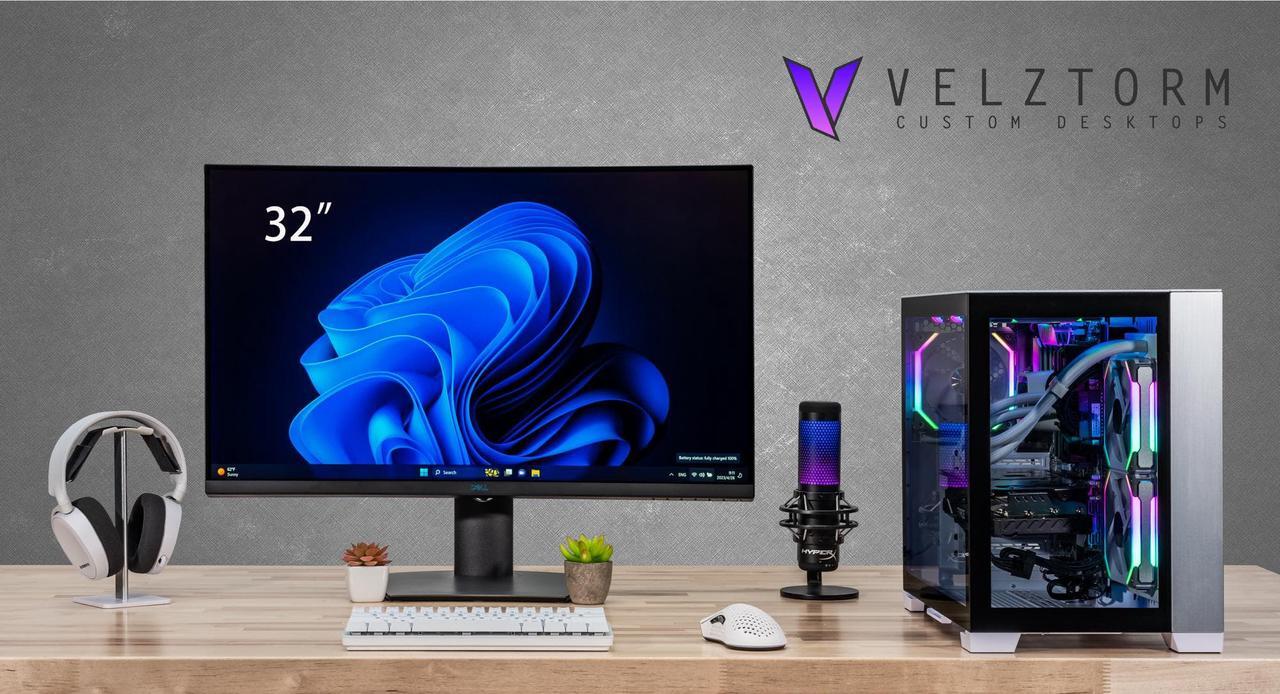 Alt view image 2 of 7 - Velztorm Ossix CTO SFF Gaming Desktop PC Liquid-Cooled (AMD Ryzen 7 - 5800X 8-Core, 64GB DDR4, 2TB m.2 SATA SSD + 3TB HDD (3.5), GeForce GTX 1050 Ti 4GB, RGB Fans, 750W PSU, WiFi 4, Win 10 Pro)