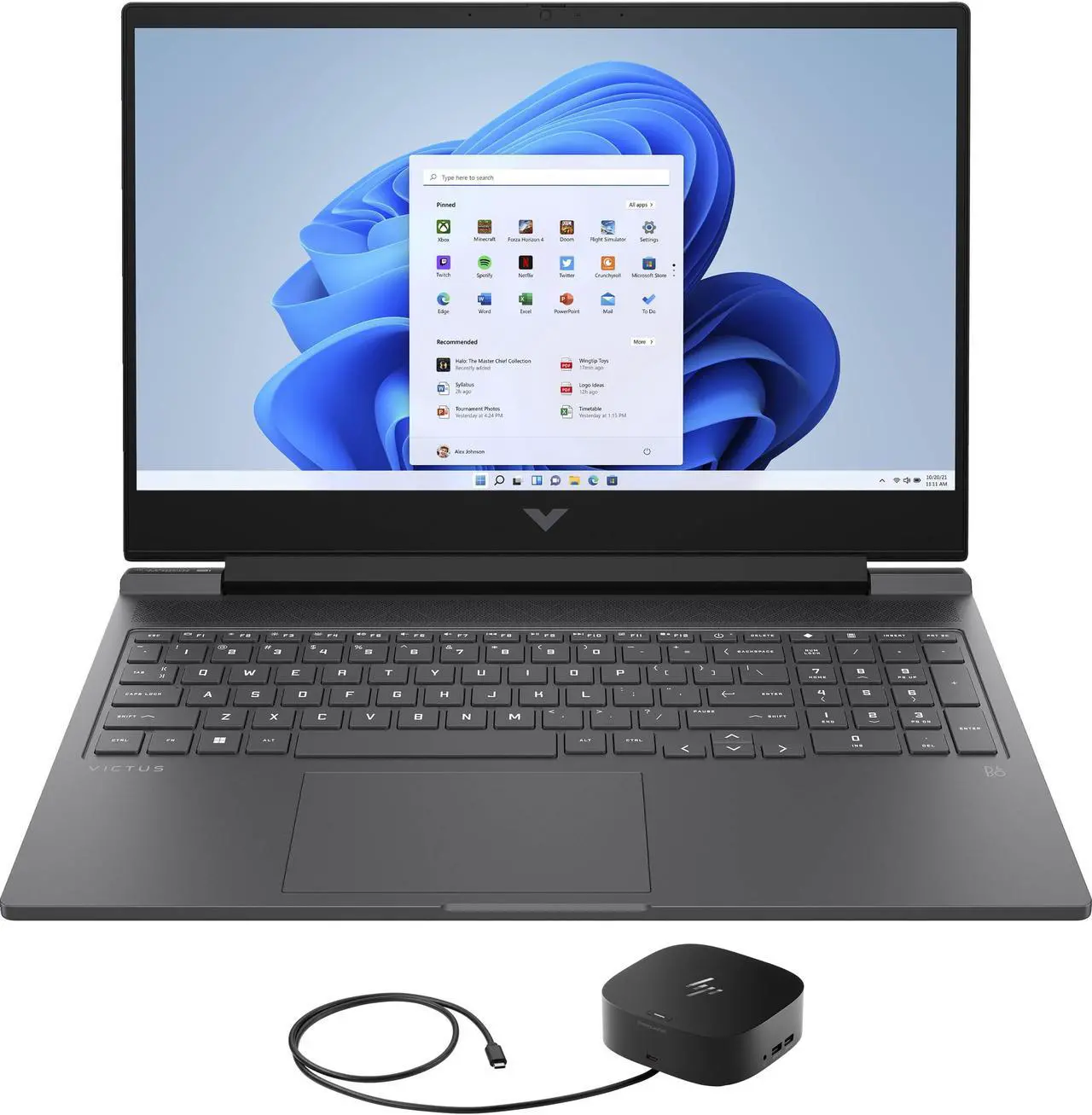 Main image of HP Victus 16-r0073cl Gaming & Entertainment Laptop (Intel i7-13700HX 16-Core, 16.1" 144 Hz Full HD (1920x1080), GeForce RTX 4060, 64GB DDR5 4800MHz RAM, Win 11 Home) with G2 Universal Dock