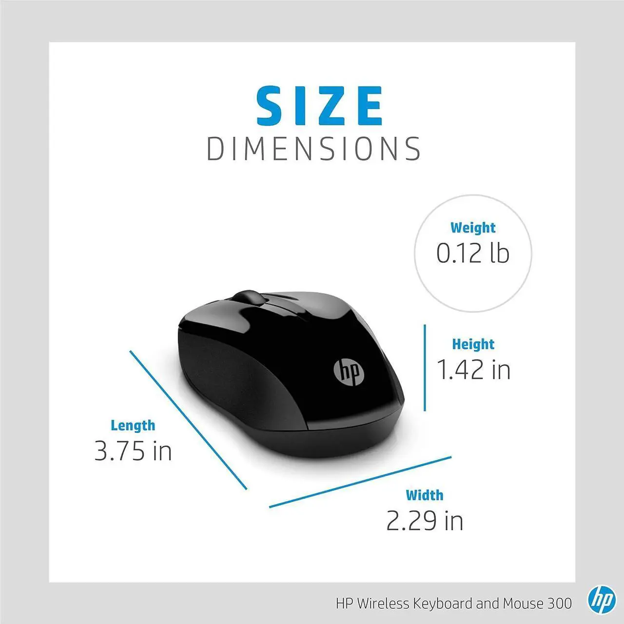 Alt view image 5 of 5 - HP 300 Wireless Keyboard and Mouse 3ML04AA#ABL, 2.4 GHz Wireless Connection, Single USB Nano Receiver, Ultra-Precise Mouse, Ideal for Office Work, Black (2023 Latest Model)