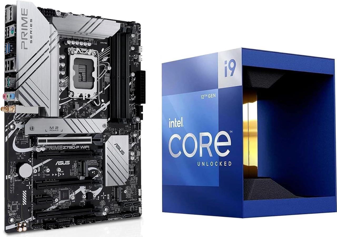 Main image of ASUS Prime Z790-P WiFi LGA 1700 (Intel 12th, 13th & 14th Gen) ATX Motherboard, Bundle with Intel Core i9-12900K 12th Gen Alder Lake 16-Core LGA 1700 (Box) Processor
