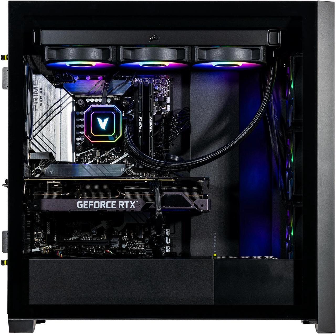 Alt view image 3 of 7 - Velztorm Aciex 14th Gen AI Airflow Gaming PC (Intel i9-14900K 24-Core, 64GB DDR5 RAM, 2x2TB PCIe SSD (4TB), GeForce RTX 3050, 360mm AIO, 1000W PSU, WiFi6, BT5.2, Win 10 Home) VELZ0031