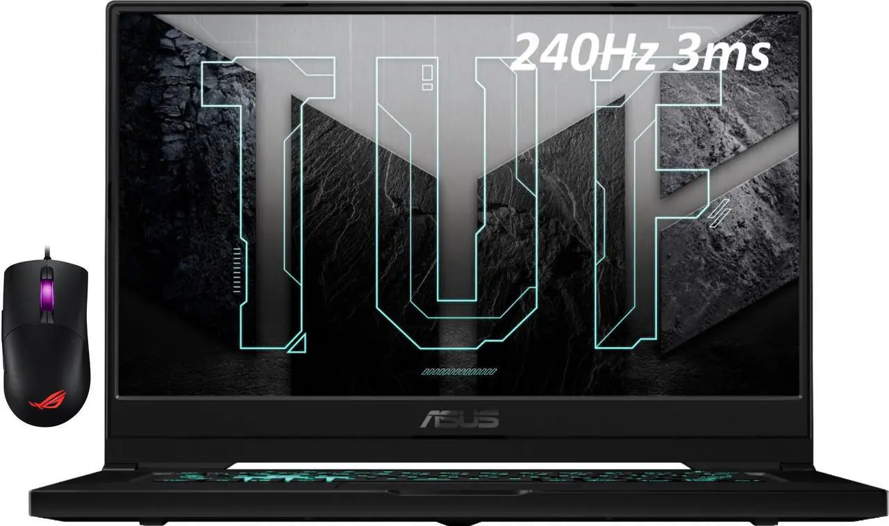 Main image of ASUS TUF Dash 15 Gaming & Entertainment Laptop (Intel i7-11370H 4-Core, 15.6" 240 Hz Full HD (1920x1080), NVIDIA RTX 3070, 16GB RAM, 1TB SSD, Backlit KB, Wifi, Win 10 Home) with Gaming Mouse