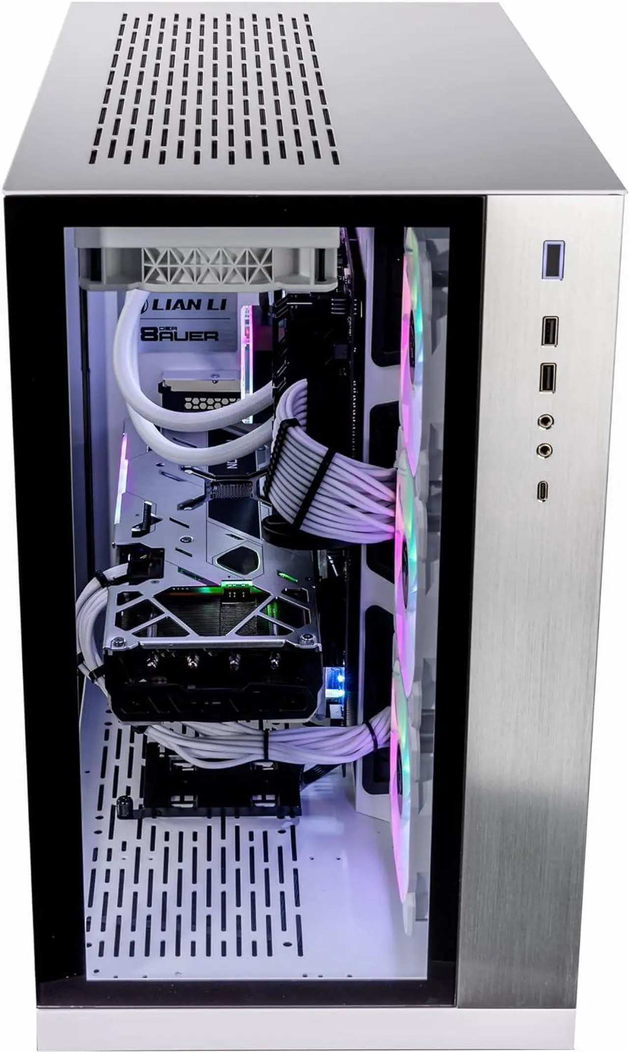 Alt view image 6 of 7 - Velztorm Lux CTO Gaming Desktop PC Liquid-Cooled (AMD Ryzen 9-5950X 16-Core, 128GB DDR4, 1TB PCIe SSD+2TB HDD (3.5), Radeon RX 6900 XT 16GB, AC WiFi, 360mm AIO, RGB Fans, 1000W PSU, Win 10 Pro)