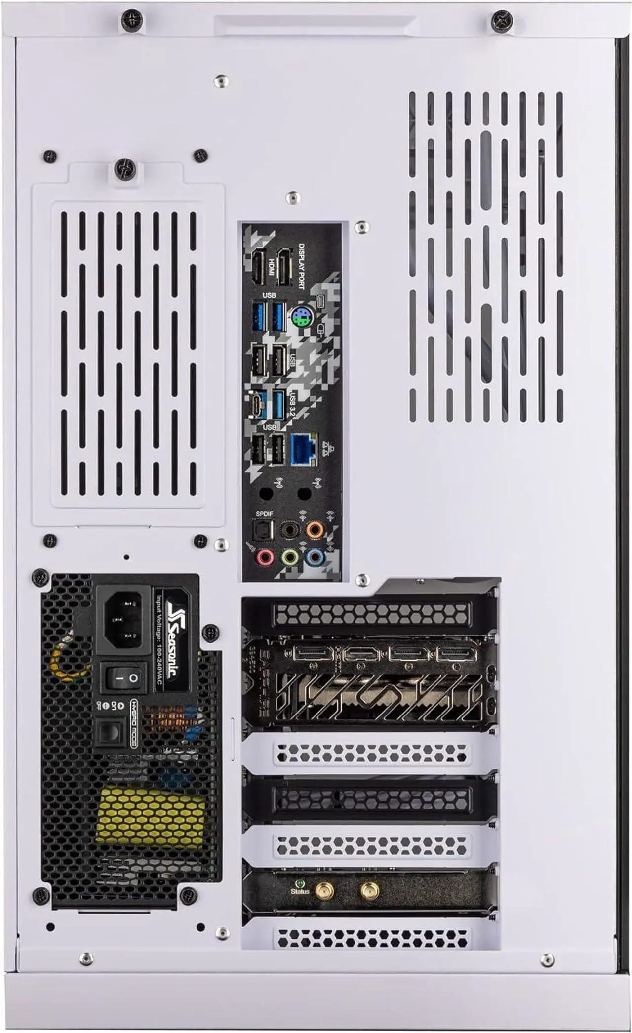 Alt view image 7 of 7 - Velztorm Lux CTO Gaming Desktop PC Liquid-Cooled (AMD Ryzen 9-5950X 16-Core, 128GB DDR4, 1TB PCIe SSD+2TB HDD (3.5), Radeon RX 6900 XT 16GB, AC WiFi, 360mm AIO, RGB Fans, 1000W PSU, Win 10 Pro)