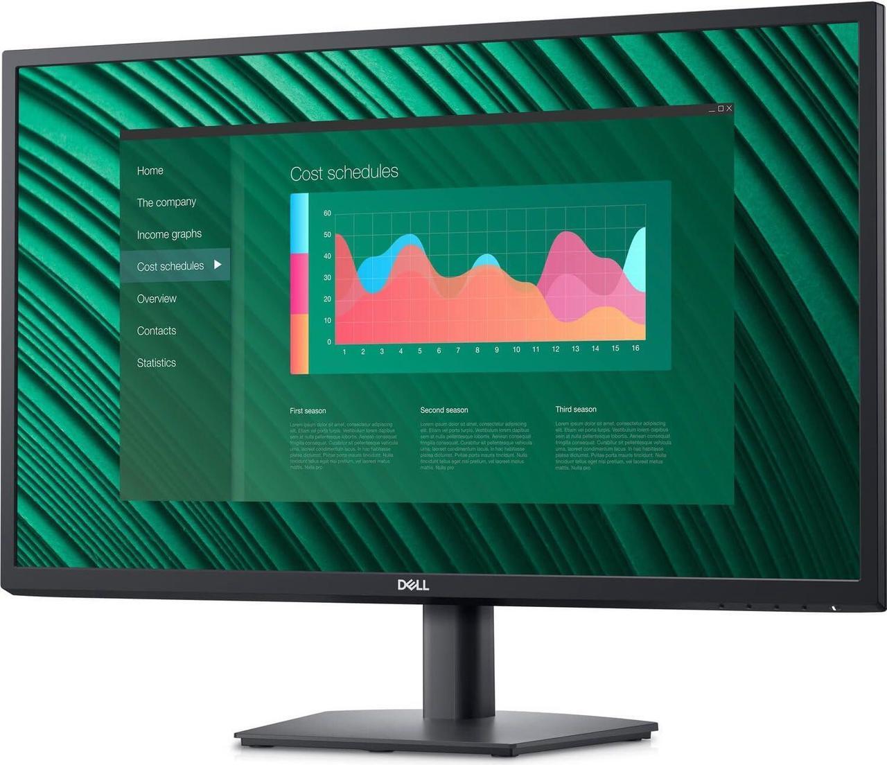 Alt view image 3 of 5 - Dell 27" FHD VA (1920x1080) VESA Mount (100x100mm) Monitor, 60Hz Refresh Rate, DisplayPort, VGA, Anti-Glare Display, LED Backlight, Ideal for Home & Business, Black (2024 Latest Model) (2 Pack)