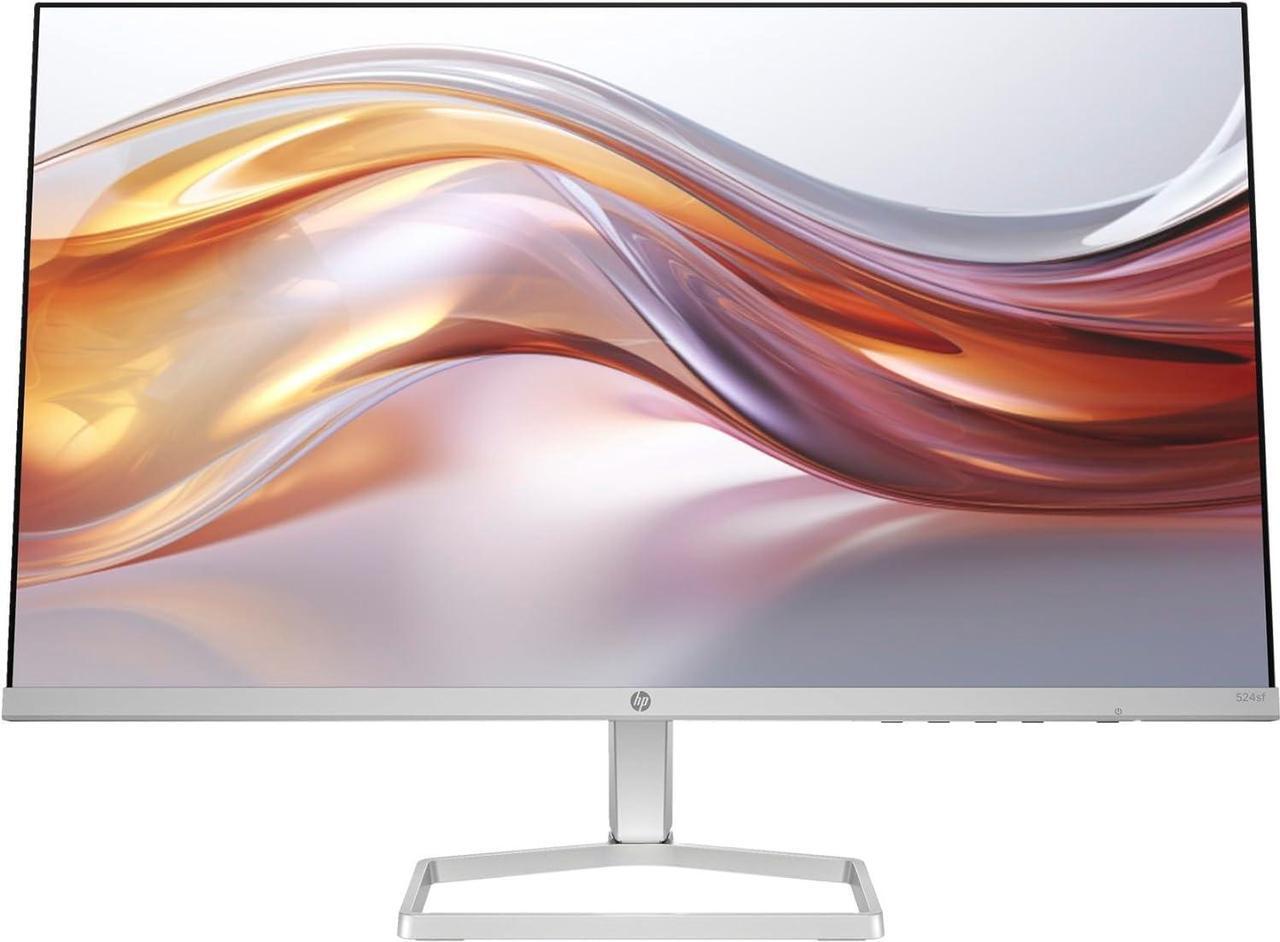 Alt view image 3 of 5 - HP Series 5 524sf Monitor 94C17AA#ABA Bundle with Docztorm Dock, 24" FHD IPS (1920x1080) Display, 1x HDMI, 1x VGA, Flicker-free, Ideal for Home & Business, Black/Silver (2024 Latest Model) (2 Pack)