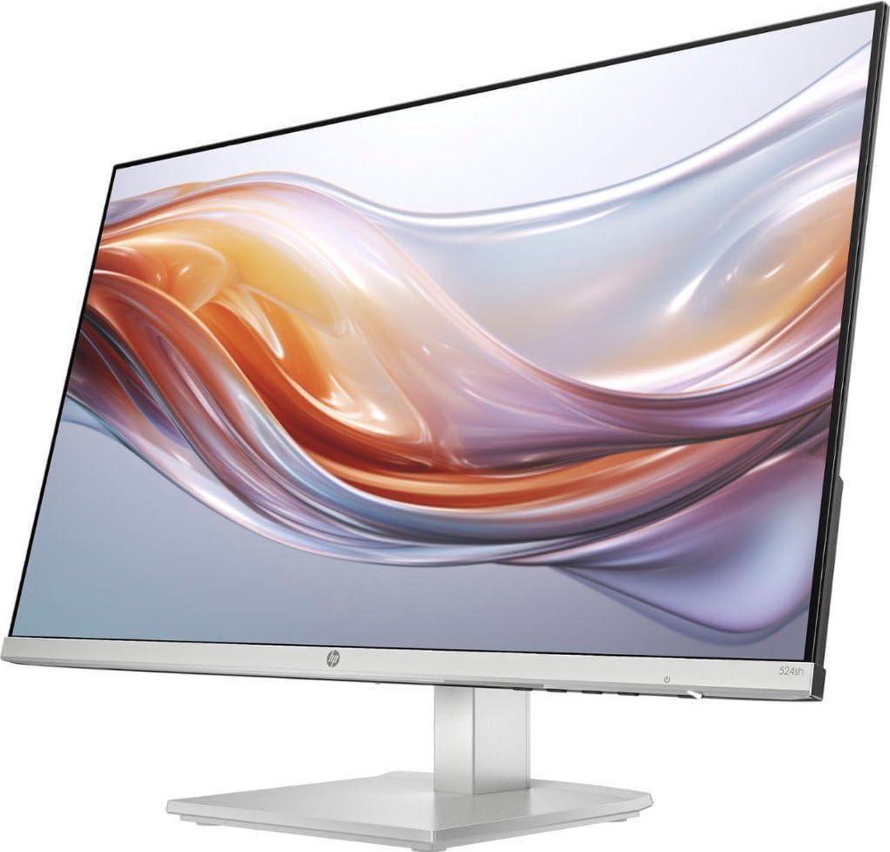 Alt view image 4 of 6 - HP Series 5 524sh Monitor 94C19AA#ABA Bundle with Docztorm Dock, 24" FHD IPS (1920x1080) Display, 1x HDMI, 1x VGA, Flicker-Free, Ideal for Home & Business, Black/Silver (2024 Latest Model)