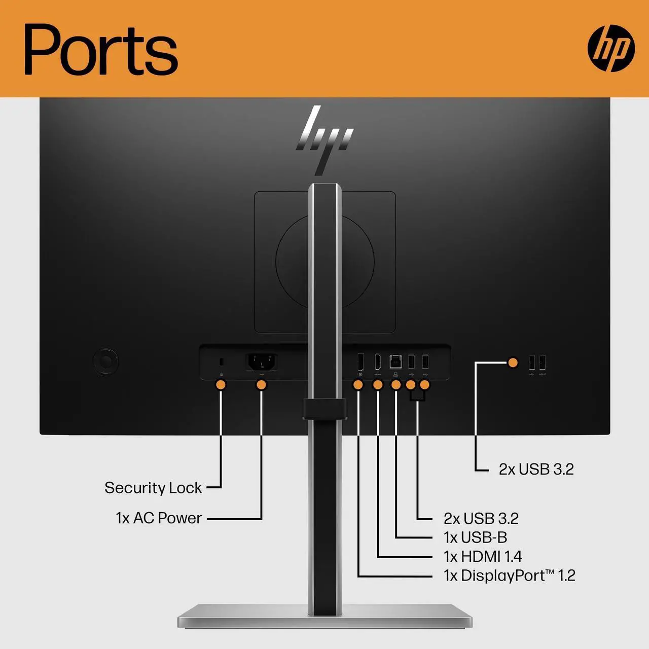 Alt view image 6 of 7 - HP E24 G5 Anti-glare Monitor 6N6E9AA#ABA w/Docztorm Dock, 24" FHD IPS (1920x1080) Display, VESA Mount (100x100mm), HDMI, USB ports, Ideal for Home & Business, Black/Silver (2024 Latest Model) (2 Pack)