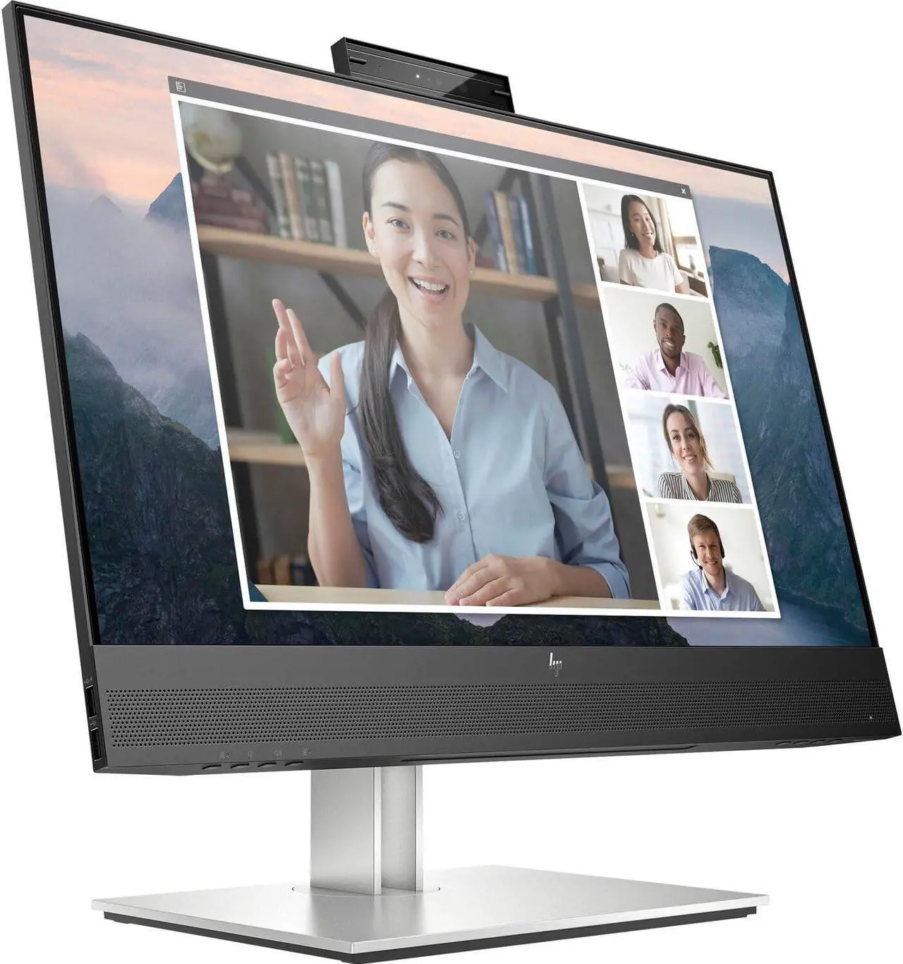 Alt view image 2 of 7 - HP 24" FHD IPS Monitor with 5ms Response Time, Anti Glare, Flicker Free, Built-in Speakers, Displayport, HDMI & Dockztorm USB Port Expander, Black/Silver (2025 Latest Model)
