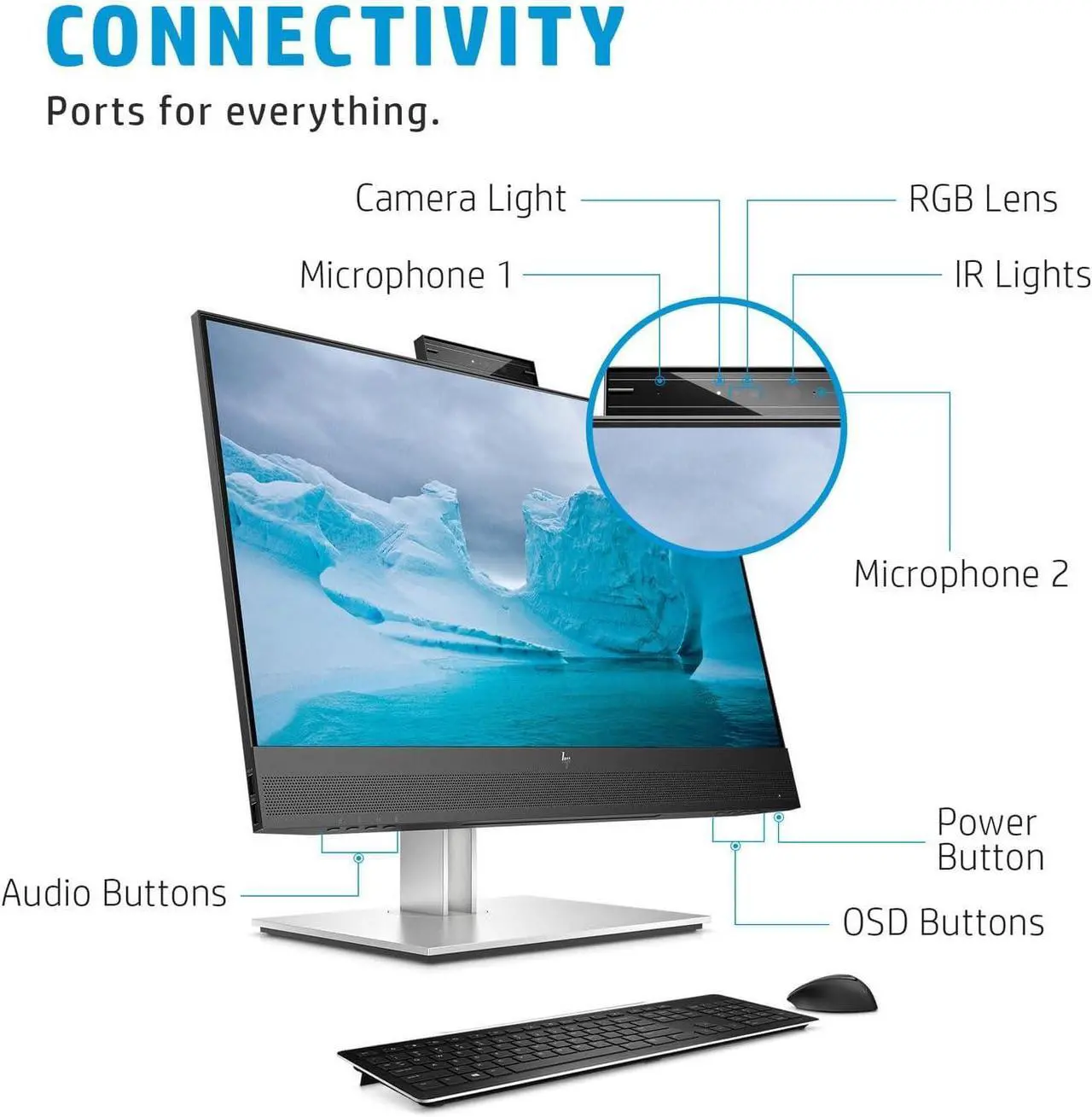 Alt view image 7 of 7 - HP 24" FHD IPS Monitor with 5ms Response Time, Anti Glare, Flicker Free, Built-in Speakers, Displayport, HDMI & Dockztorm USB Port Expander, Black/Silver (2025 Latest Model)