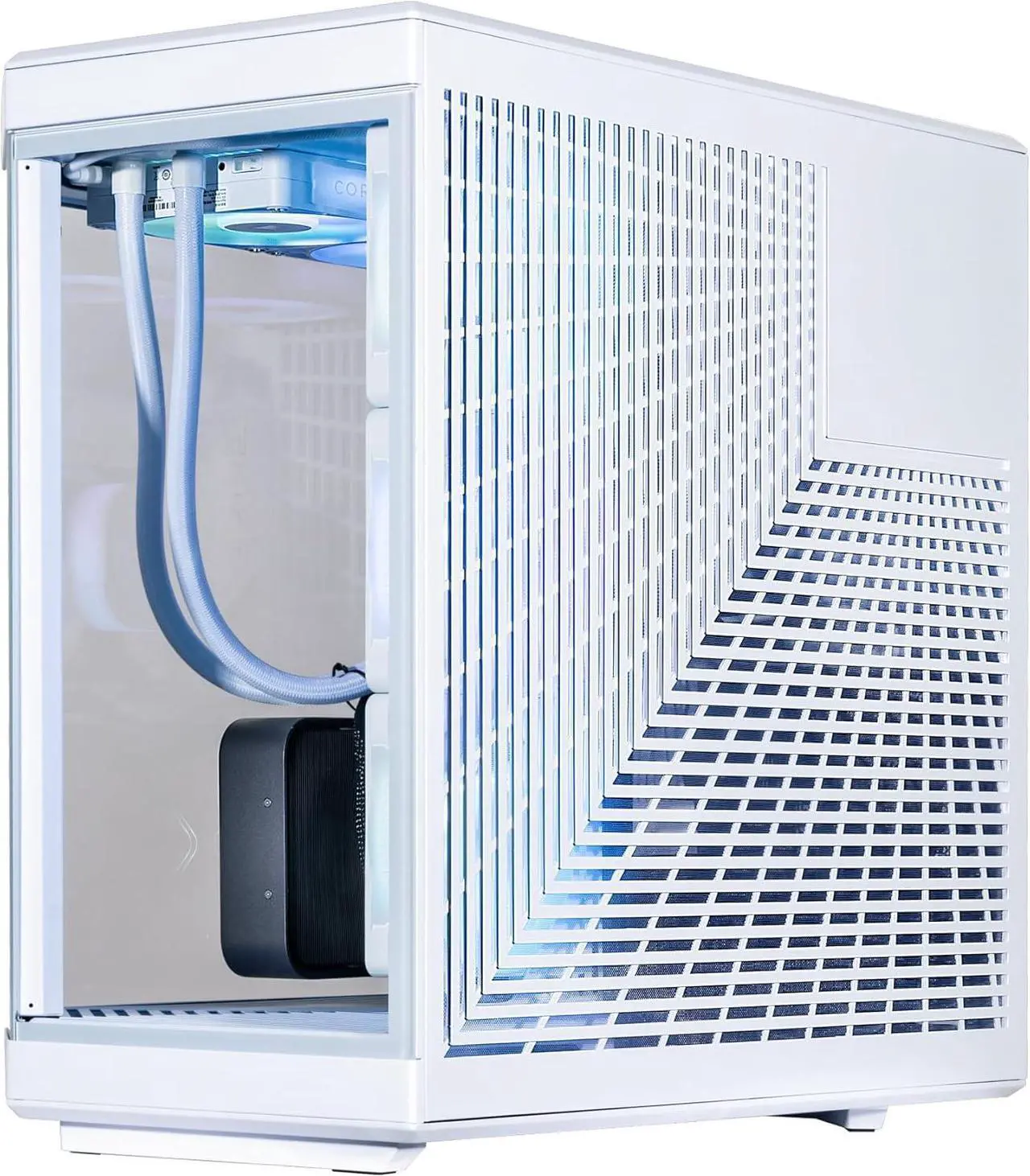 Alt view image 5 of 7 - Velztorm LCD Praetix Custom Built Y70 Touch Gaming Desktop PC (Intel i9-14900K, GeForce RTX 5090, 64GB DDR5, 2TB PCIe SSD + 6TB HDD, RGB Fans, 360mm AIO, 1000W PSU, WiFi 6, BT 5.2, RJ-45, Win 11 Home)