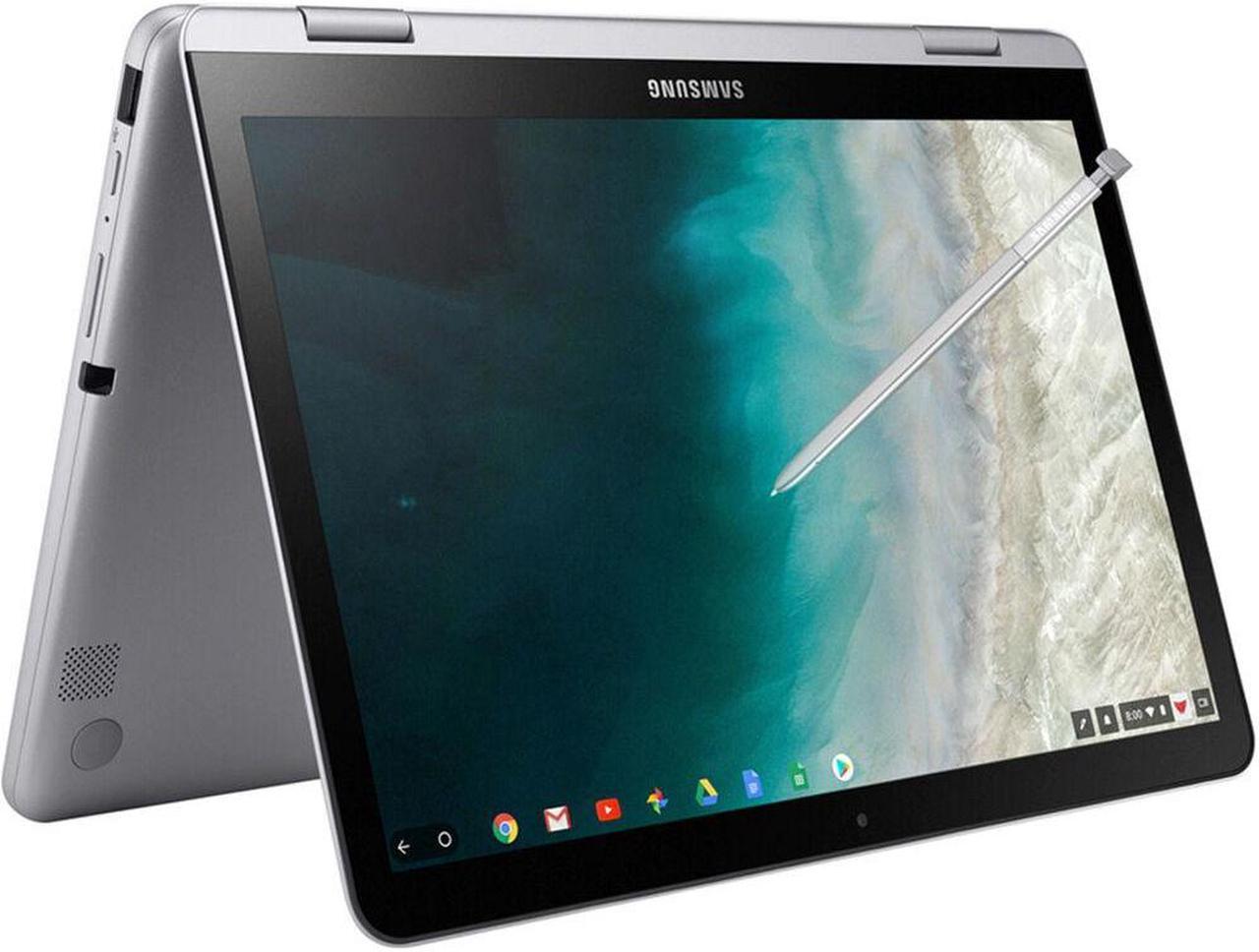 Alt view image 3 of 7 - SAMSUNG Chromebook Plus V2 Light Titan 2-in-1 Laptop (Celeron 3965Y, 4GB RAM, 64GB eMMC SSD, Intel HD 615, 12.2" Touch Full HD (1920x1080), Webcam, Chrome OS) with Dock and Wireless Mouse