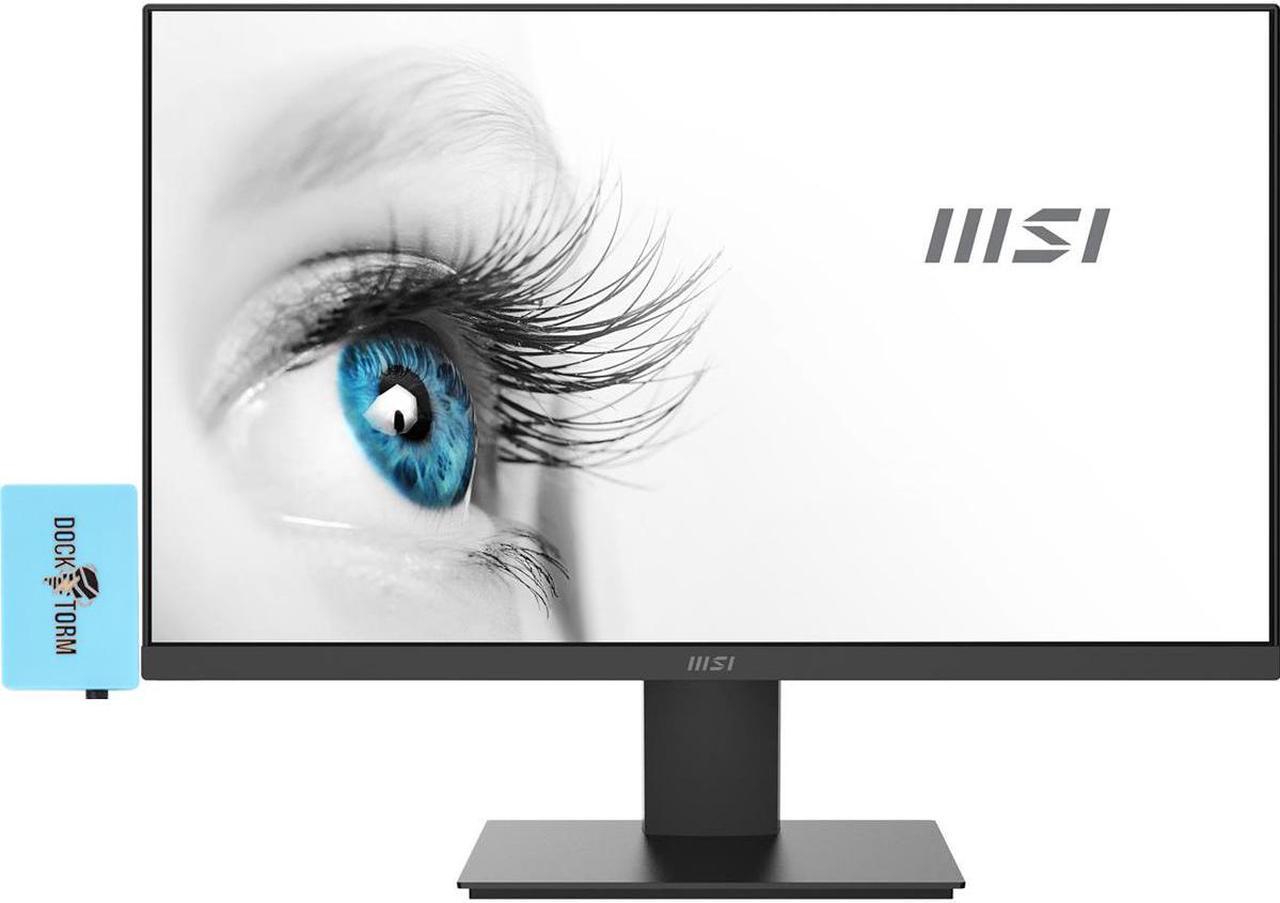 MSI PRO MP241X Monitor 24" FHD VA (1920x1080) 75 Hz Display, 1 HDMI (1.4b), 1 VGA, Anti-Flicker, Anti-Glare, Ideal for Business & Productivity, Black (2024 Latest Model) Bundle with Docztorm Dock