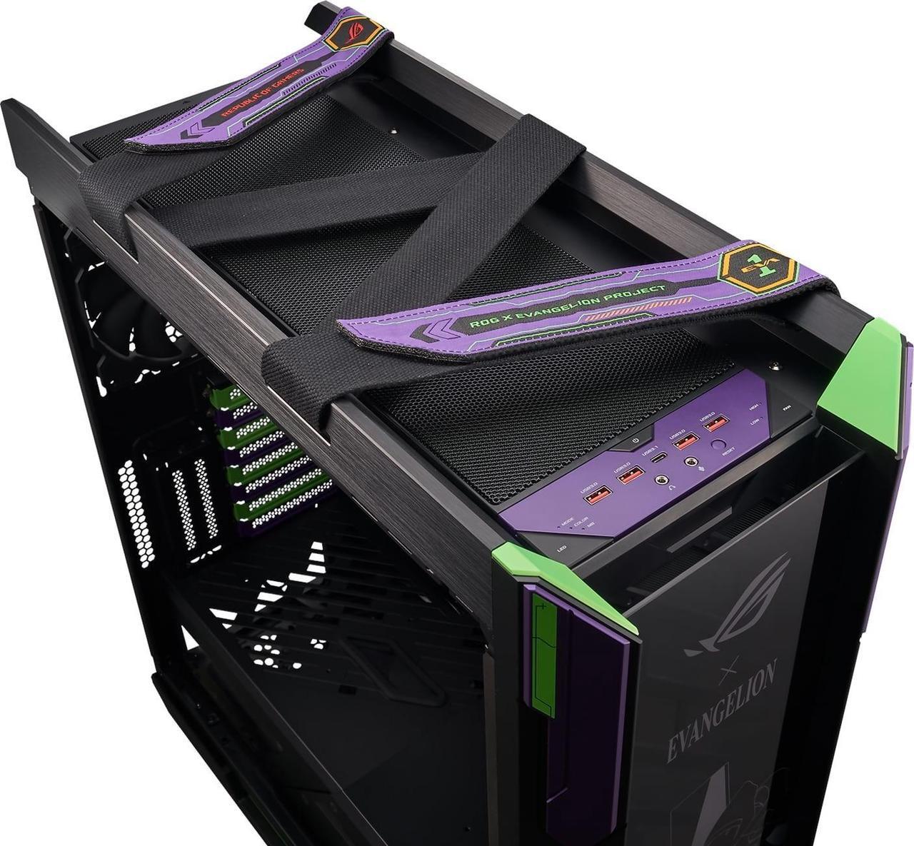 Alt view image 5 of 7 - ASUS ROG Strix Helios EVA Edition Mid Tower Gaming Case with Tempered Glass, Aluminum Frame, 420mm Radiator Support