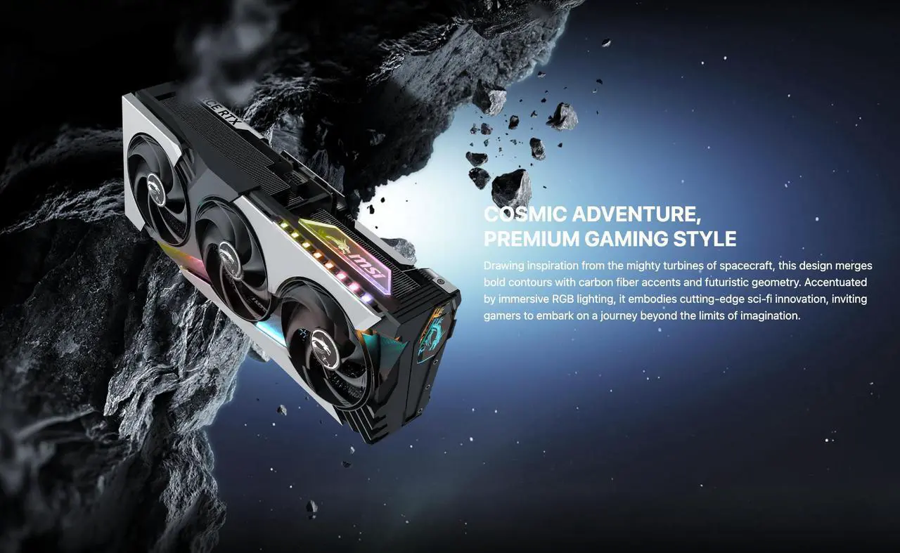 Alt view image 4 of 7 - MSI Gaming RTX 5090 32G Vanguard SOC Graphics Card (32GB GDDR7, 512-bit, Extreme Performance: 2527 MHz, DisplayPort x3 2.1a, HDMI 2.1b. Bundle with Targus Dock Station and Backpack Alienware