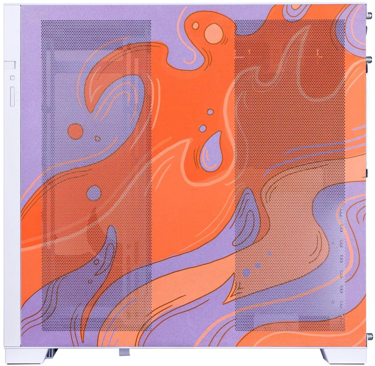 Alt view image 5 of 7 - Velztorm Regal Lion Custom Case Art Aluminum Tempered Glass O11 Dynamic EVO Mid-Tower Gaming Computer Case, Supports ATX, Micro-ATX, Mini-ITX & E-ATX Motherboard Sizes, O11DEW White
