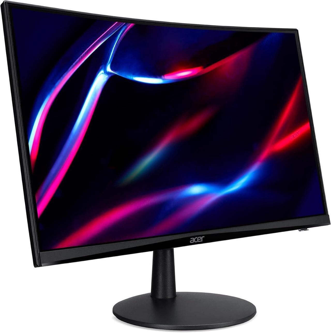 Alt view image 4 of 7 - acer Nitro 24" FreeSync FHD 1500R Curve Monitor ZeroFrame Design with 1ms Response Time, VESA Mount (100mm), VGA, HDMI & Dockztorm USB Port Expander, Black (2025) & Ergoflexy Single Mount Arm