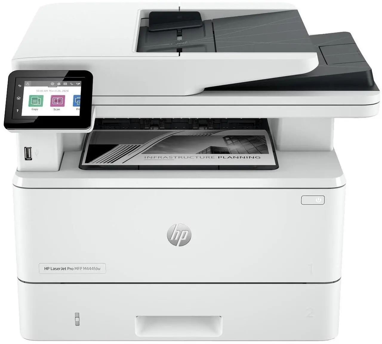 Main image of HP LaserJet Pro MFP 4101fdw Wireless Black & White All-in-One Laser Printer, Scanner, Copier, Fax, Best-for-Office (2Z619F)