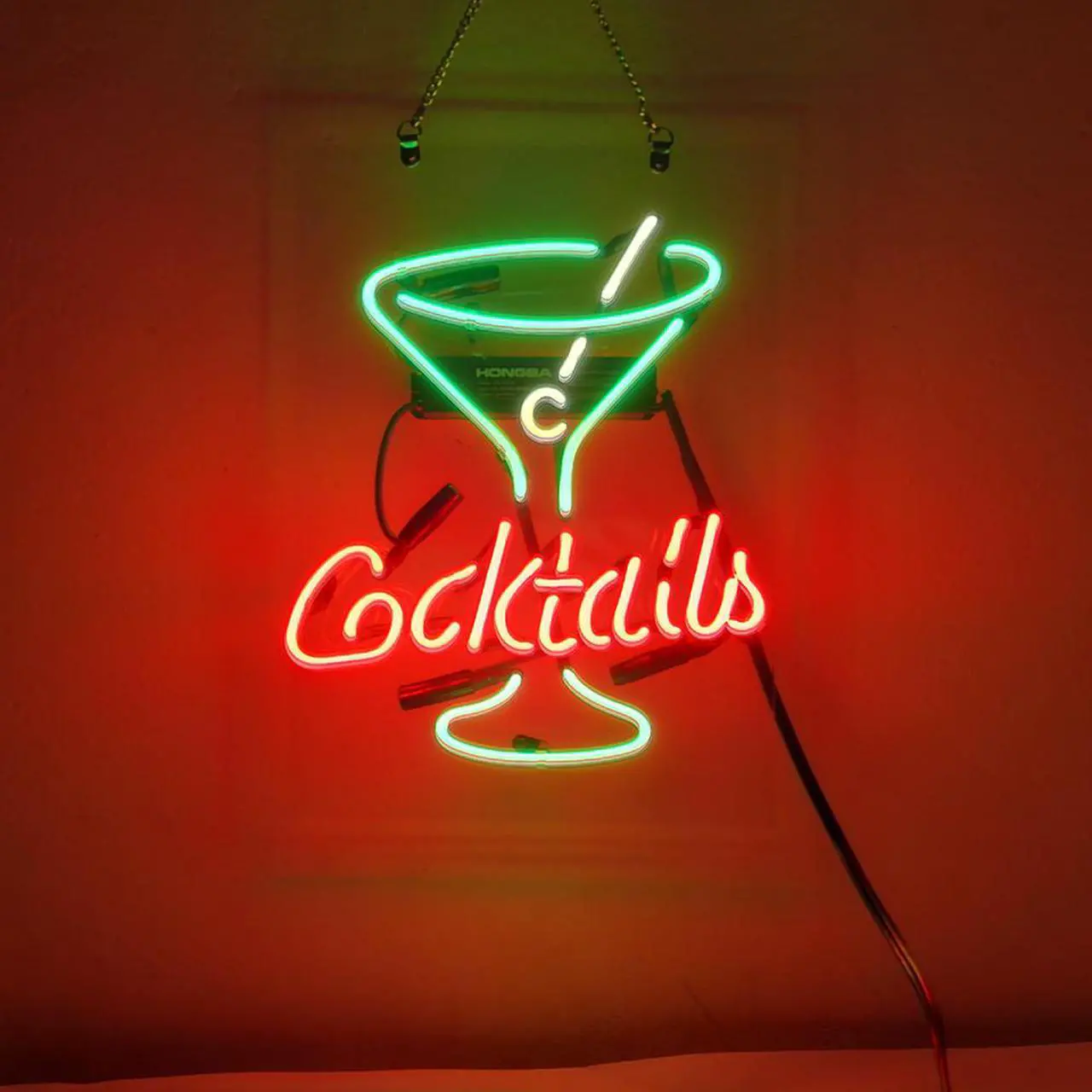 Main image of New Handcraft Cocktails Martini  Real Glass Tubes  Beer Bar Display  Neon Light Signs 14x9