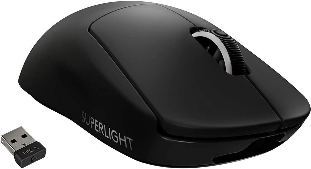Main image of Logitech G PRO X Superlight Lightspeed Wireless Optical Gaming Mouse with 5 Programmable Buttons, Hero 25K Sensor PC/Mac Compatible (910-005878) - Black