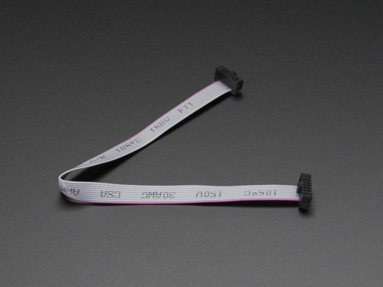 Main image of Adafruit 10-pin 2x5 Socket-Socket 1.27mm IDC (SWD) Cable - 150mm long