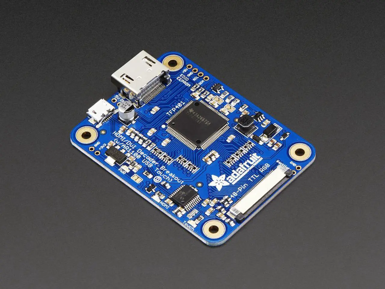 Main image of Adafruit TFP401 HDMI/DVI Decoder to 40-Pin TTL Breakout - With Touch