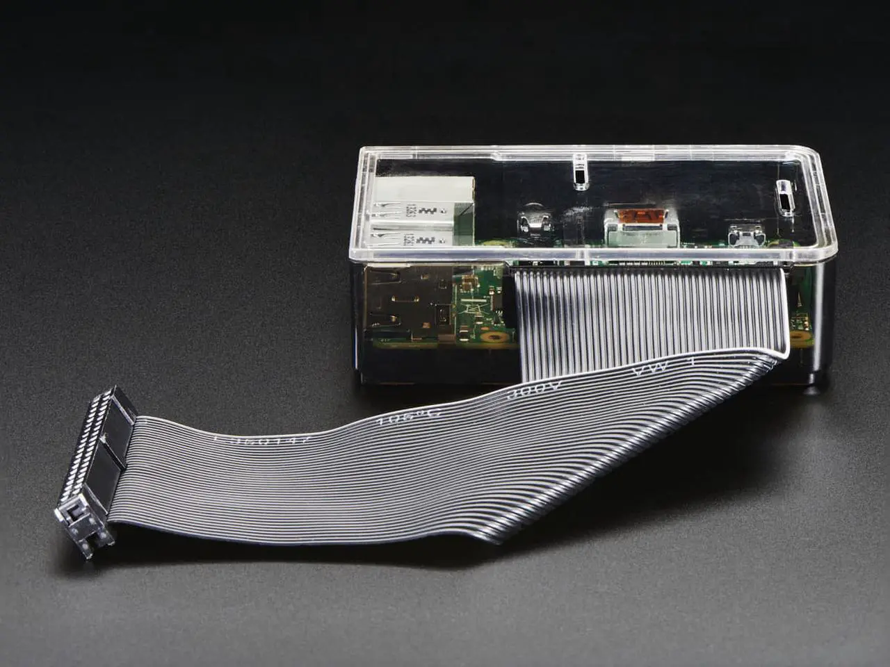 Alt view image 6 of 6 - Adafruit Raspberry Pi B+ / Pi 2 / Pi 3 Case - Smoke Base