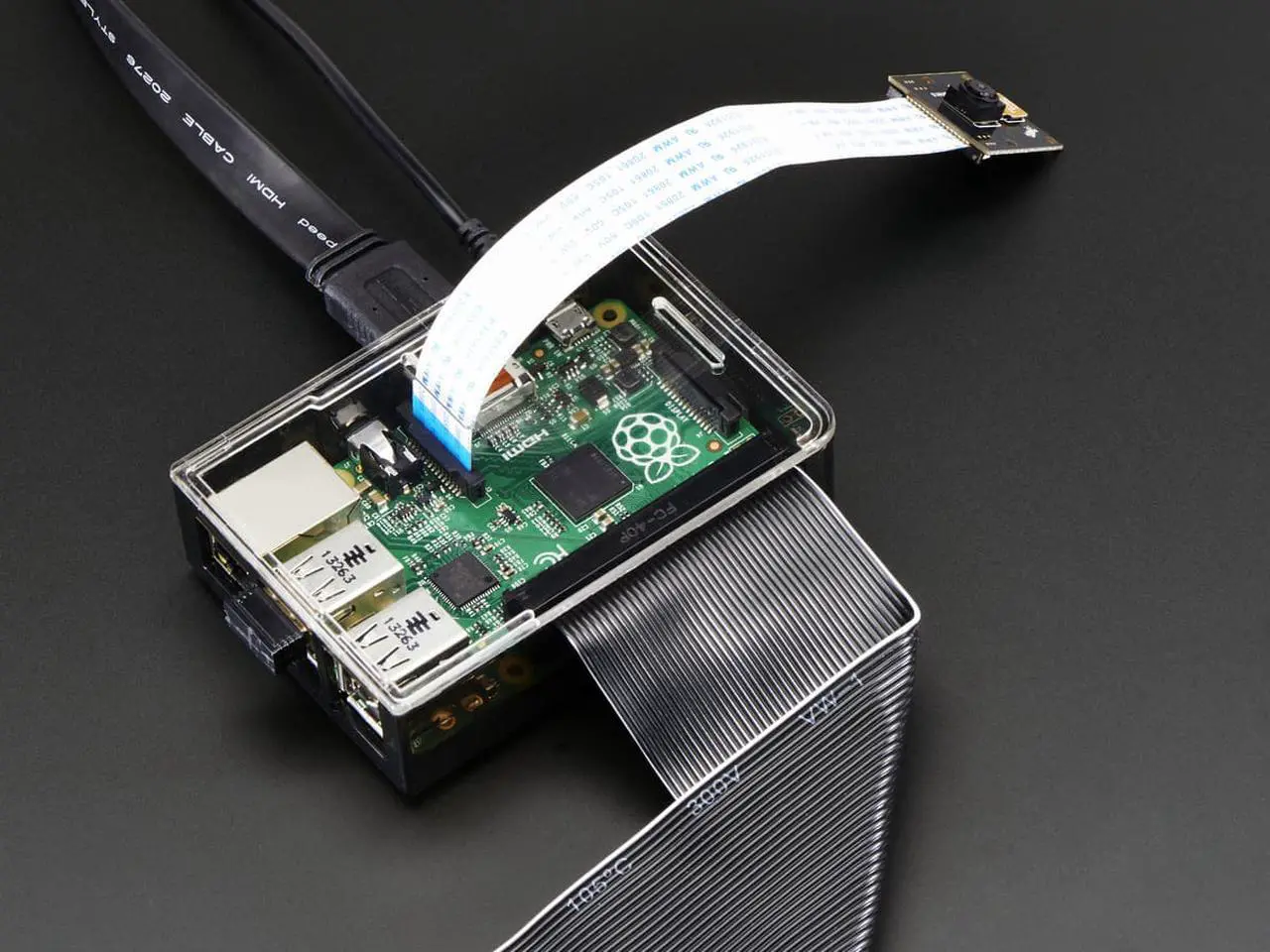 Alt view image 5 of 6 - Adafruit Raspberry Pi B+ / Pi 2 / Pi 3 Case - Smoke Base