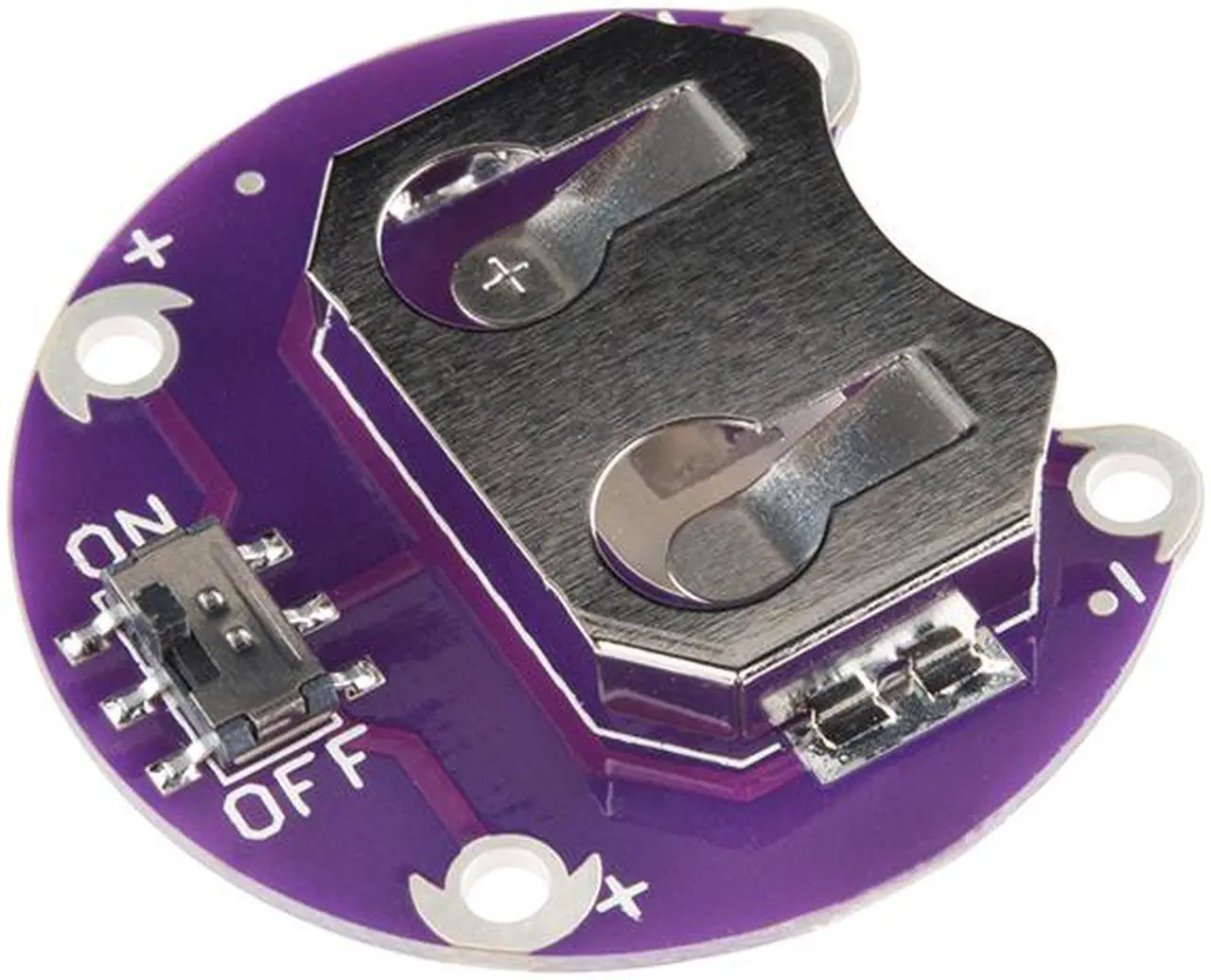 Main image of SparkFun Lilypad Coin Cell Battery Holder - Switched - 20mm