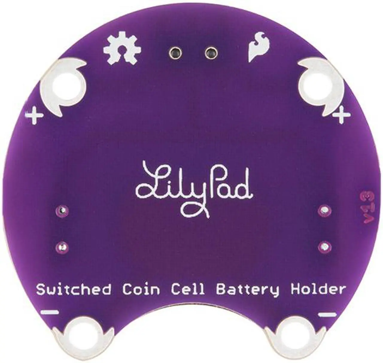 Alt view image 4 of 4 - SparkFun Lilypad Coin Cell Battery Holder - Switched - 20mm