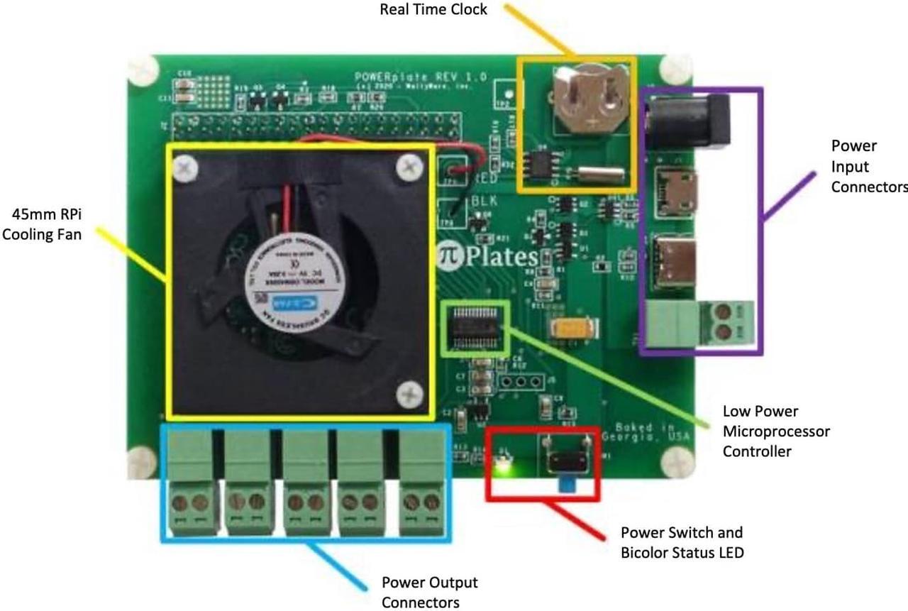 Alt view image 3 of 5 - Pi-Plates POWERplate - Multipurpose Power Management Board